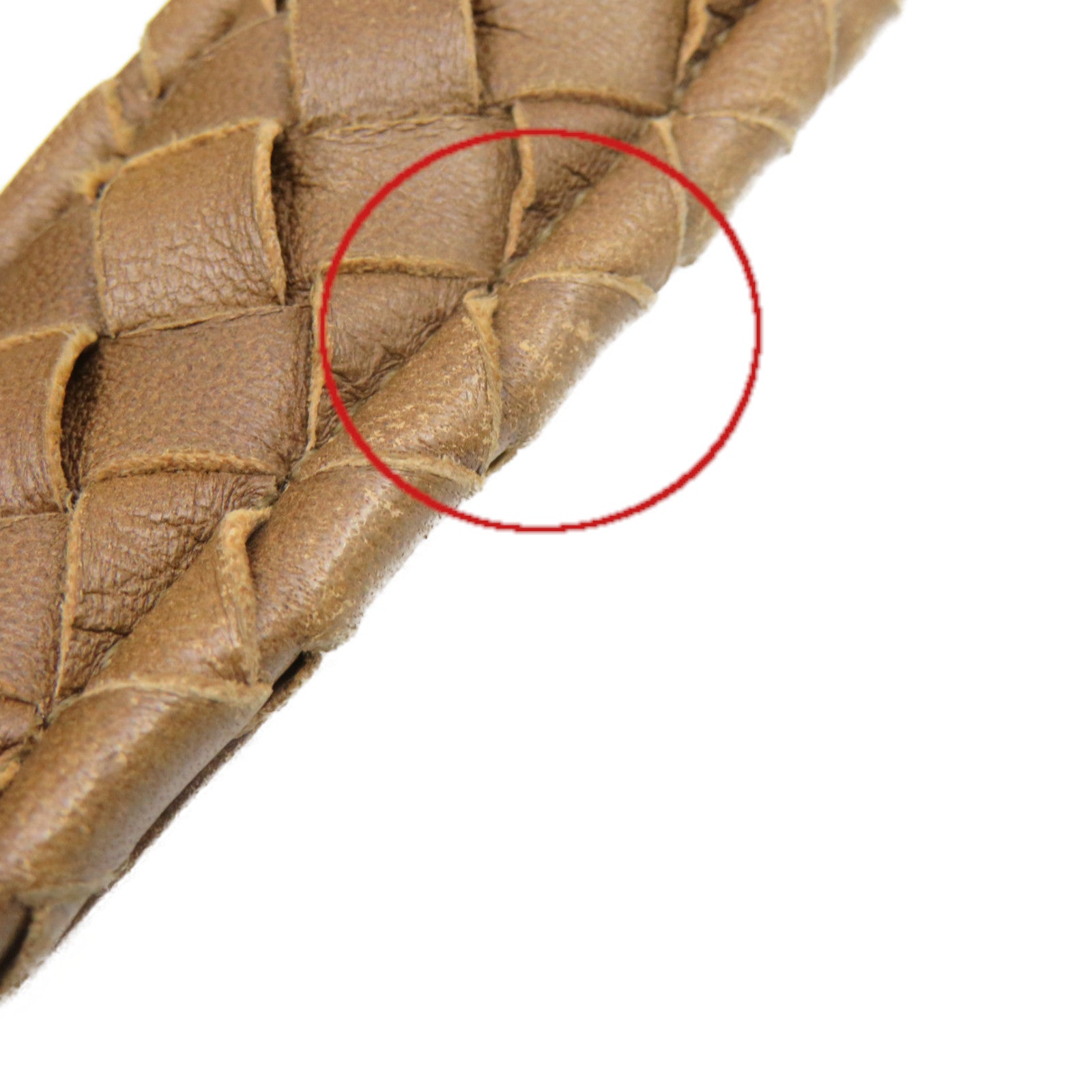 BOTTEGA VENETA 织纹皮革Shoulder Bag肩背袋啡色