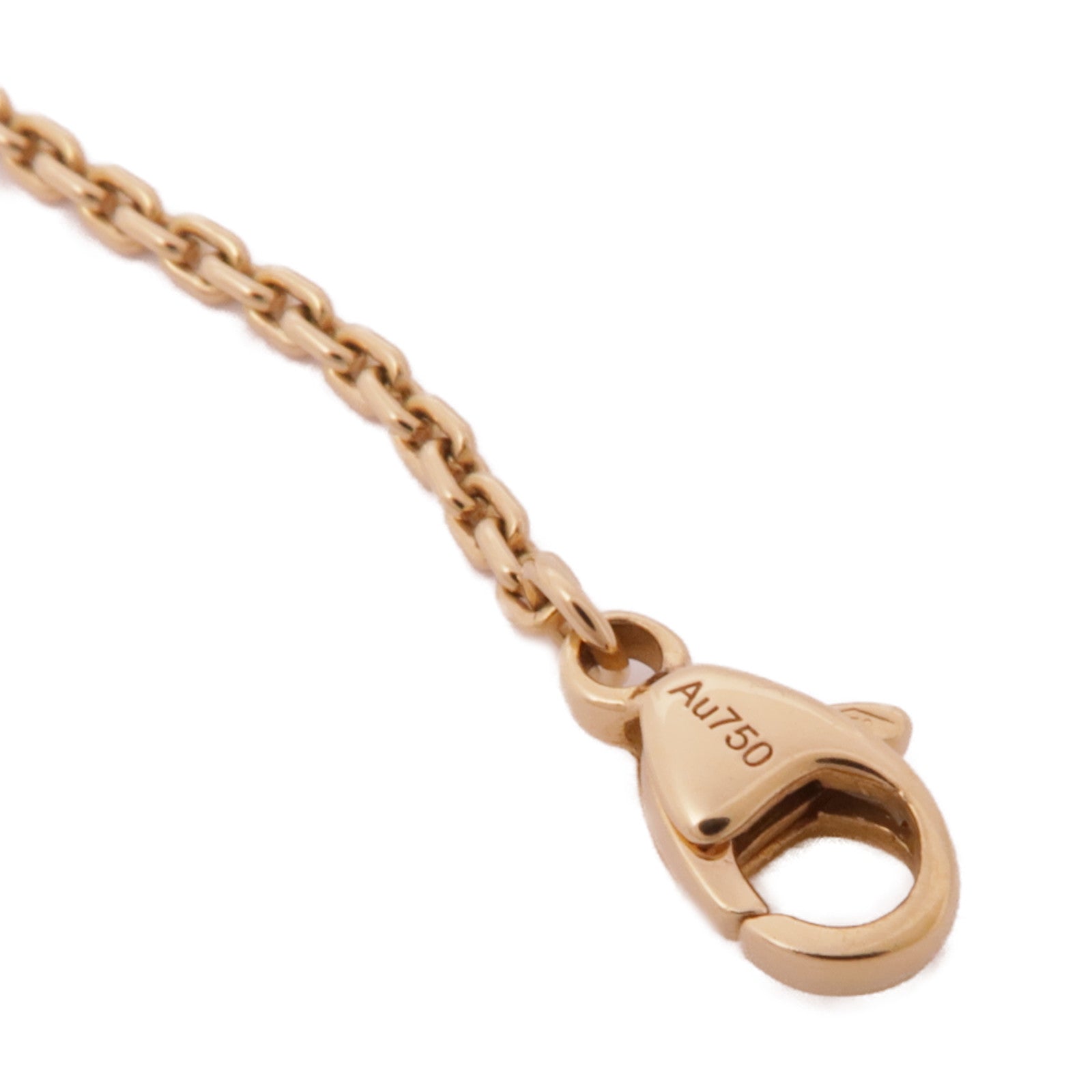 LOUIS VUITTON LV Vivienne Pendant Necklace Diamond 18K Pink Gold