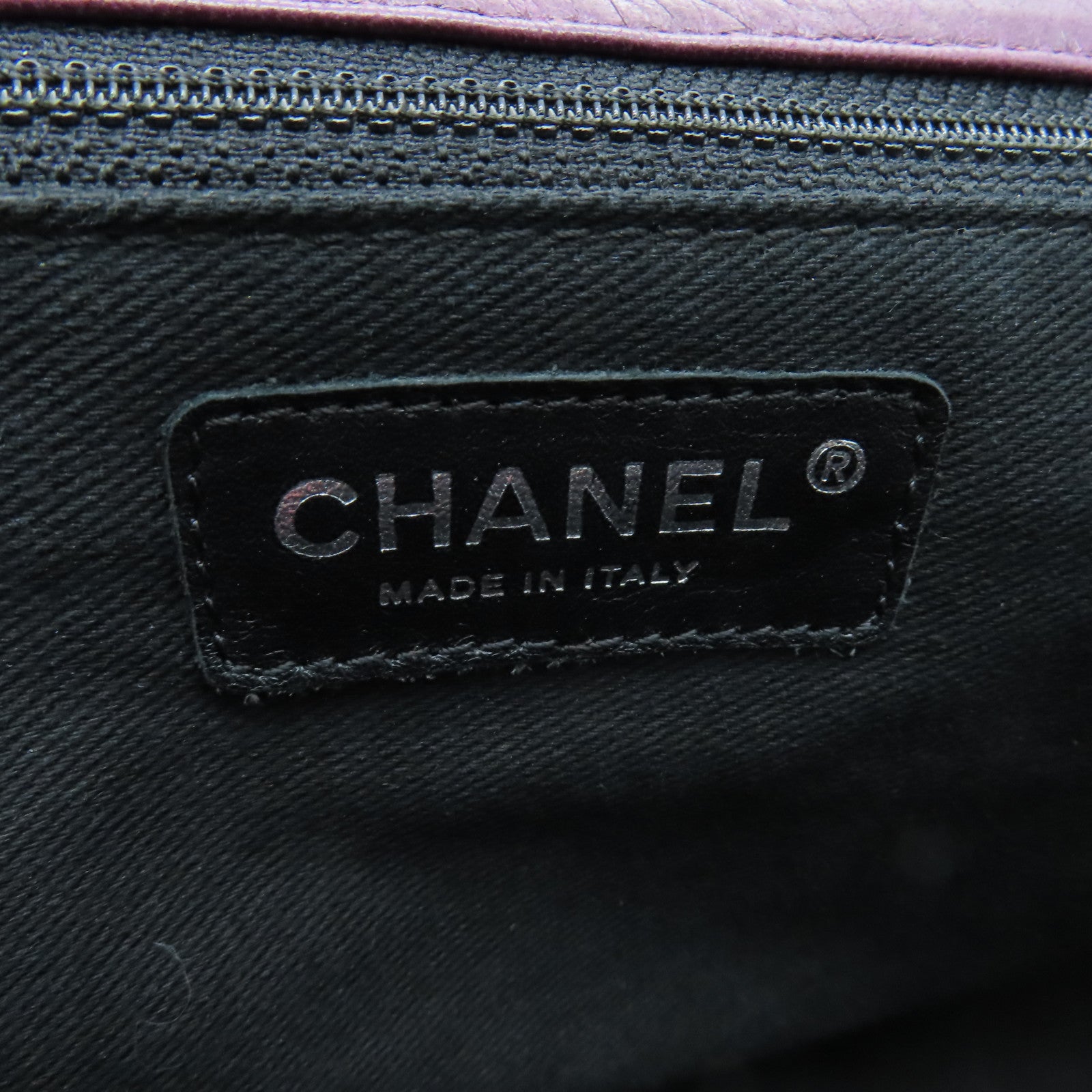 CHANEL sheepskin leather Shoulder Bag silver buckle chain shoulder bag purple
