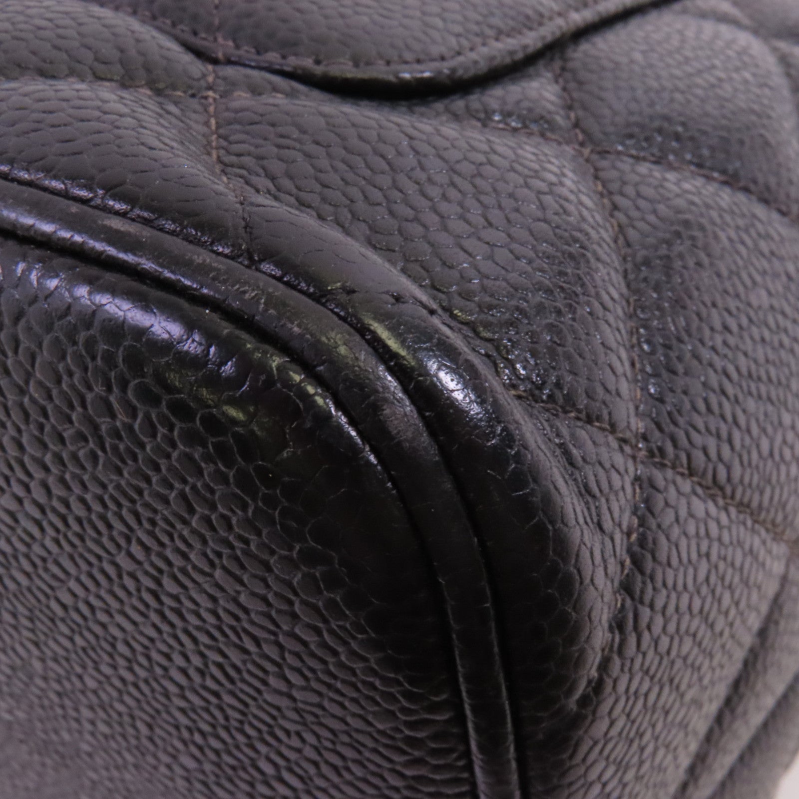 CHANEL 牛皮皮革Vintage Hand Bag金扣手挽袋