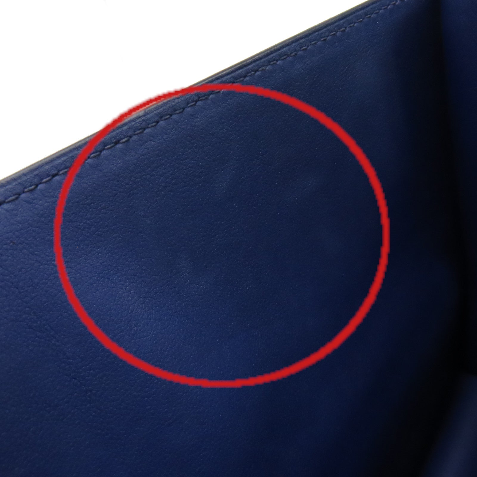 HERMES 麂皮皮革/Swift皮革Roulis 23 Shoulder Bag銀扣肩背袋Bleu Marine海軍藍