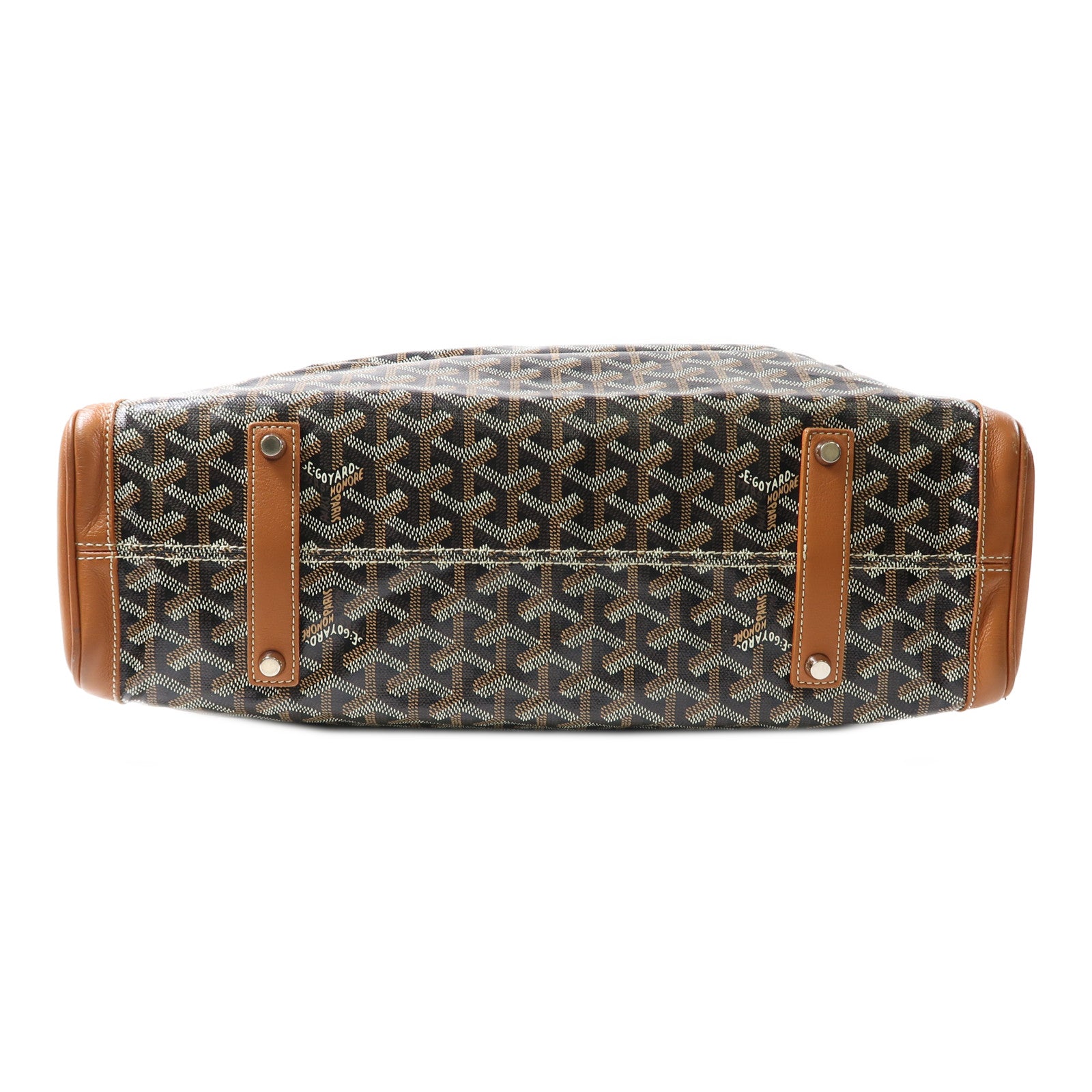 GOYARD 塗層帆布Tote Bag銀扣手挽袋啡色