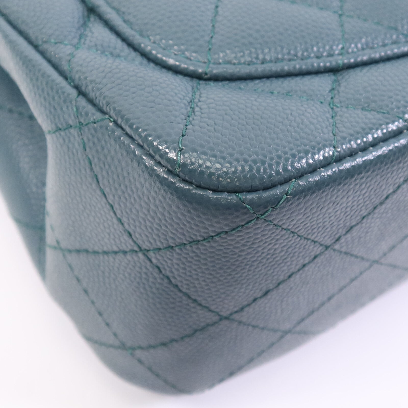 CHANEL 牛皮皮革Mini Classic 17銀扣鏈帶肩背袋