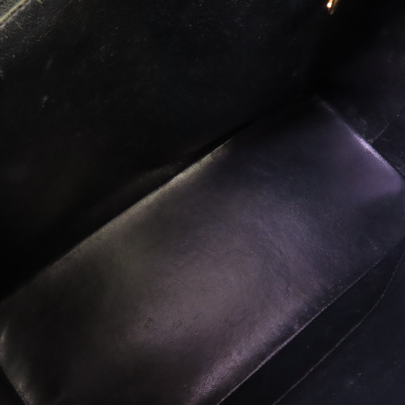 CHANEL 牛皮皮革Vintage Hand Bag金扣手挽袋