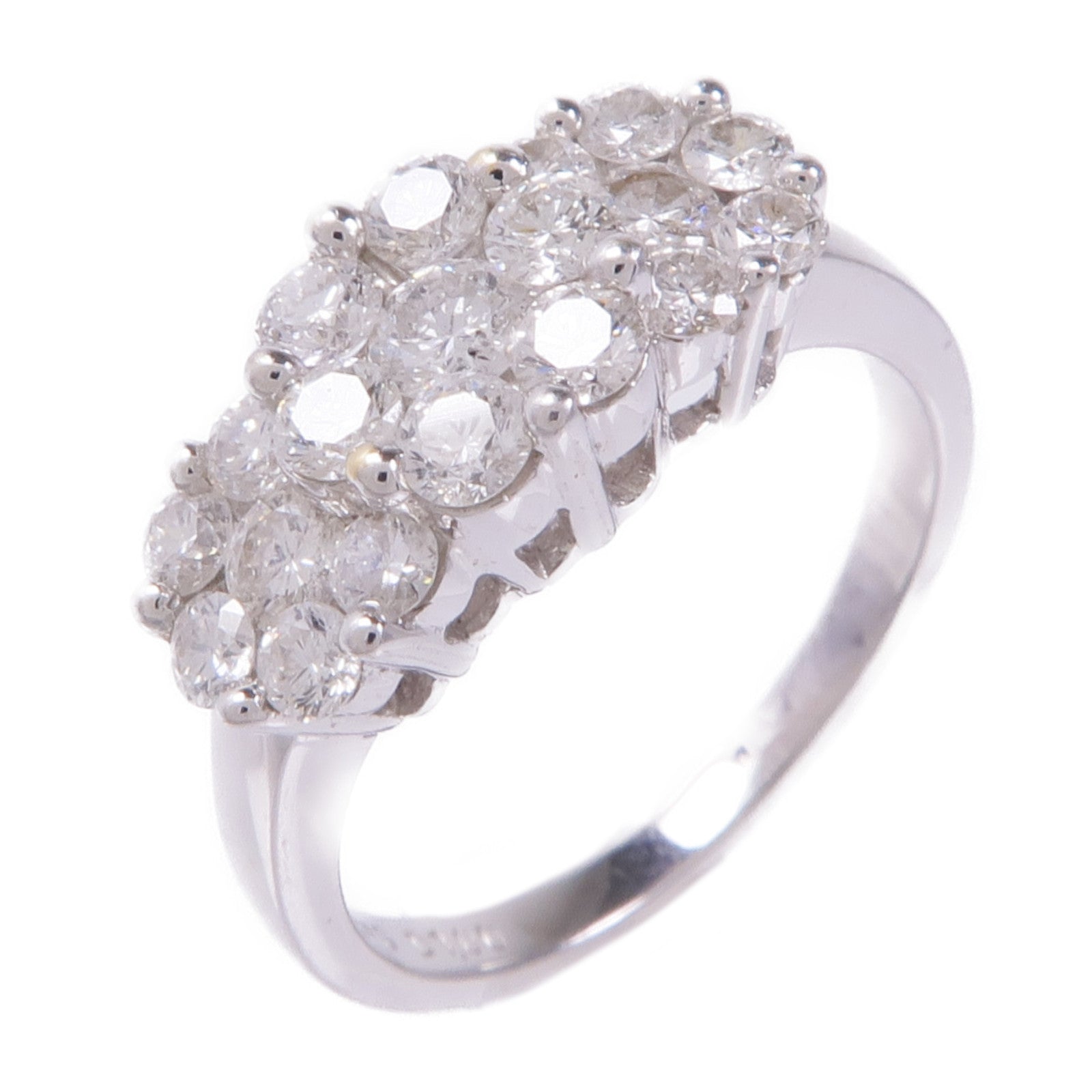 JEWELRY Diamond Ring 18K White Gold US#5.25