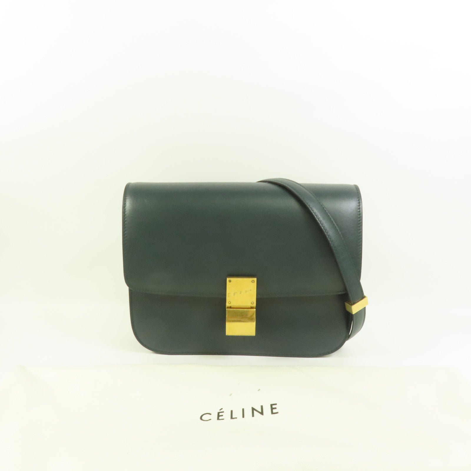 CELINE 牛皮皮革Classic Box Medium肩背袋