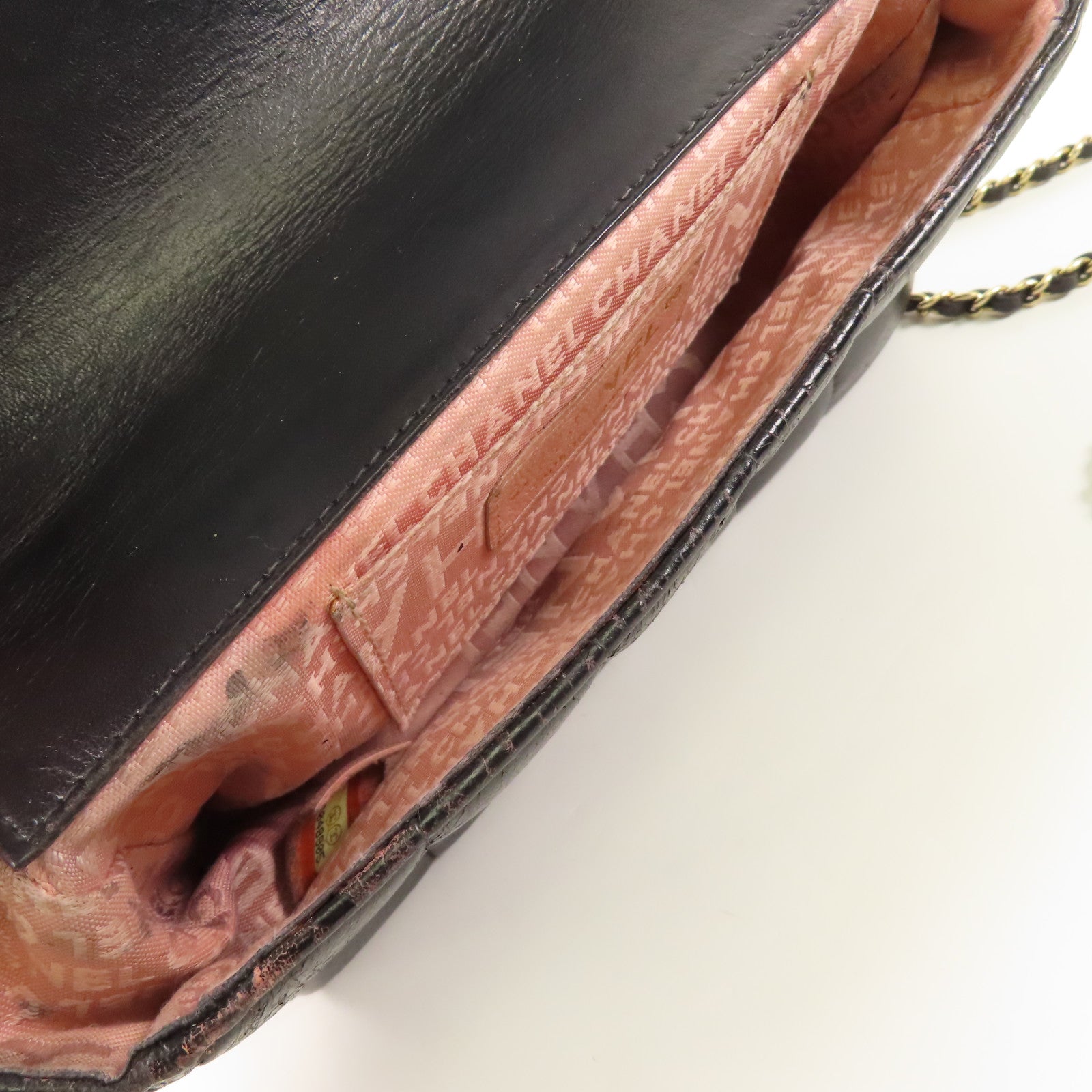 CHANEL 【激減優惠】牛皮皮革Shoulder Bag金扣鏈帶肩背袋