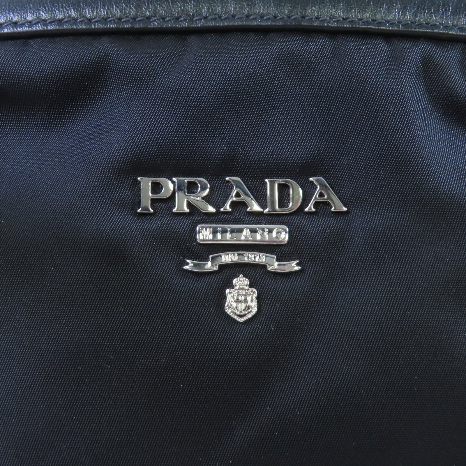 PRADA【激減優惠】 尼龍Tessuto 2Way Shoulder Bag銀扣手挽肩背袋兩用袋黑色