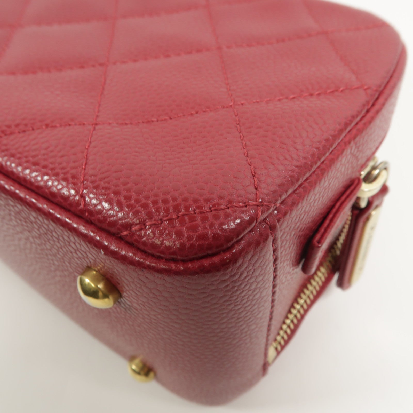 CHANEL 牛皮皮革Top Handle Camera Bag鏈帶肩背袋