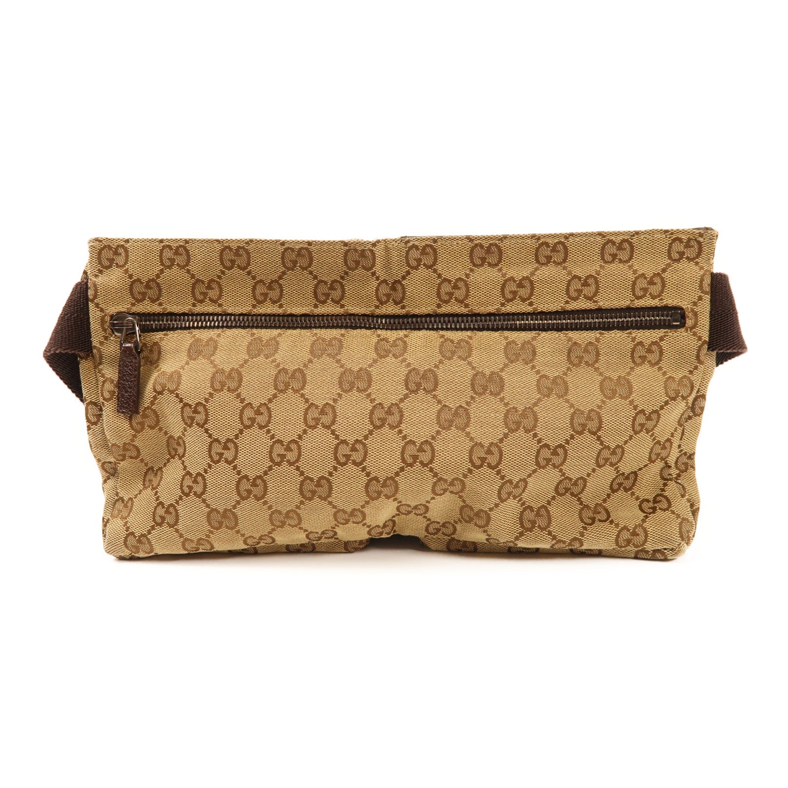 GUCCI 帆布Waist Bag銀扣腰包