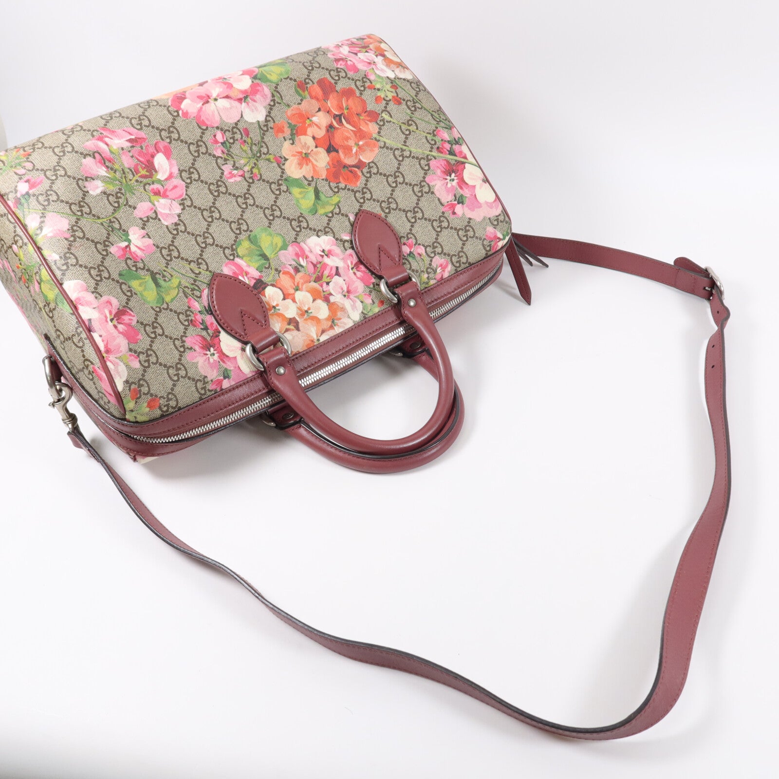 GUCCI 塗層帆布Blooms Boston波士頓包