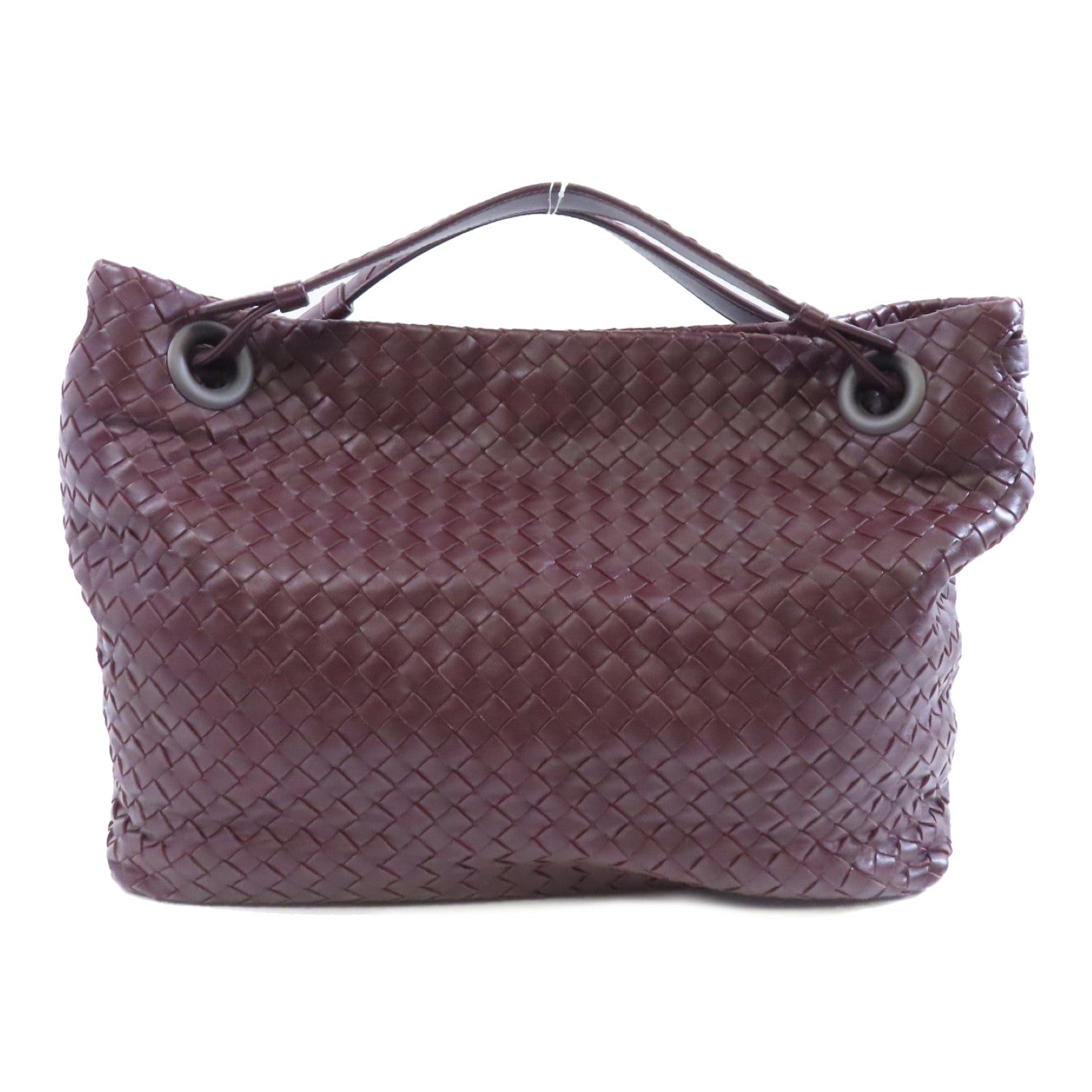 BOTTEGA VENETA 織紋皮革Handbag手挽袋棕色