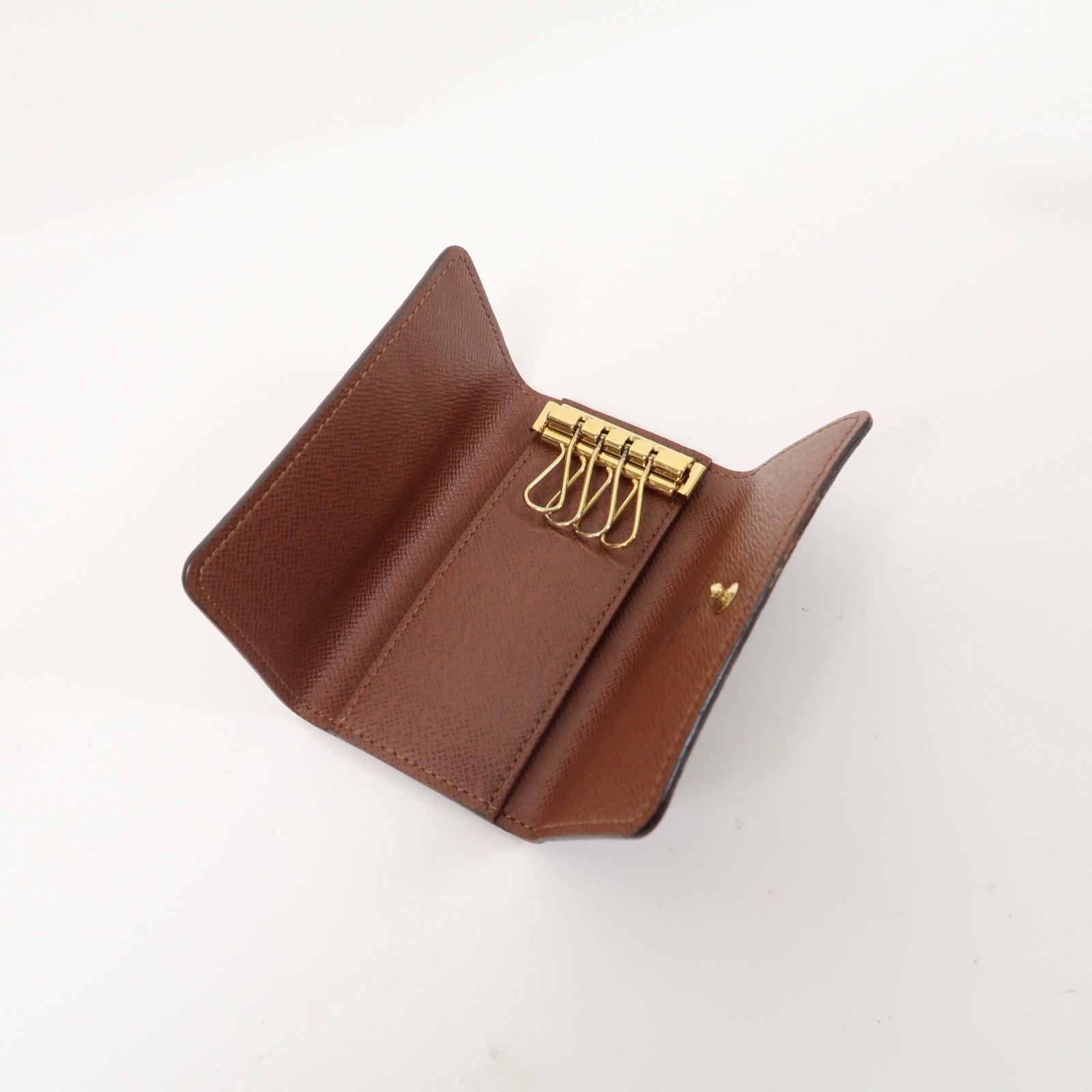 LOUIS VUITTON 【激減優惠】Monogram Key Holder金扣鑰匙扣啡色
