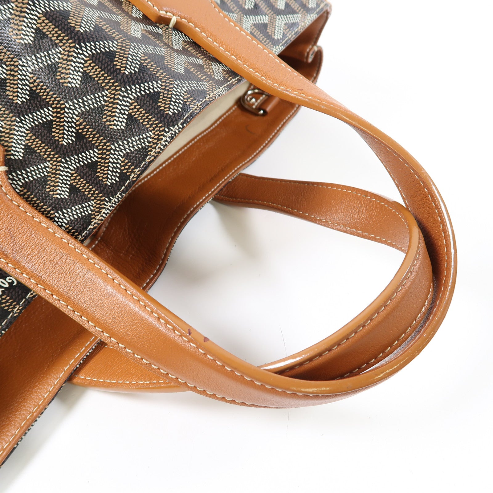 GOYARD 塗層帆布Tote Bag銀扣手挽袋啡色
