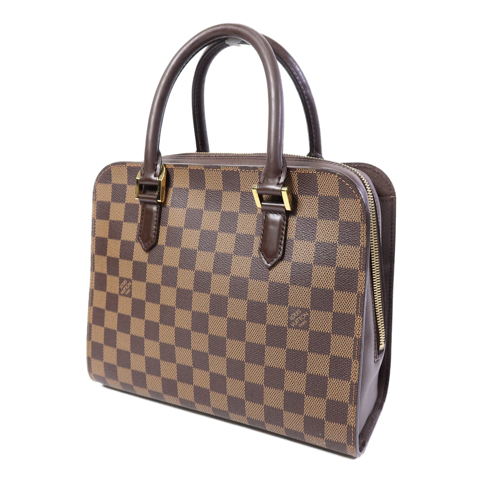 LOUIS VUITTON Damier Triana金扣手挽袋