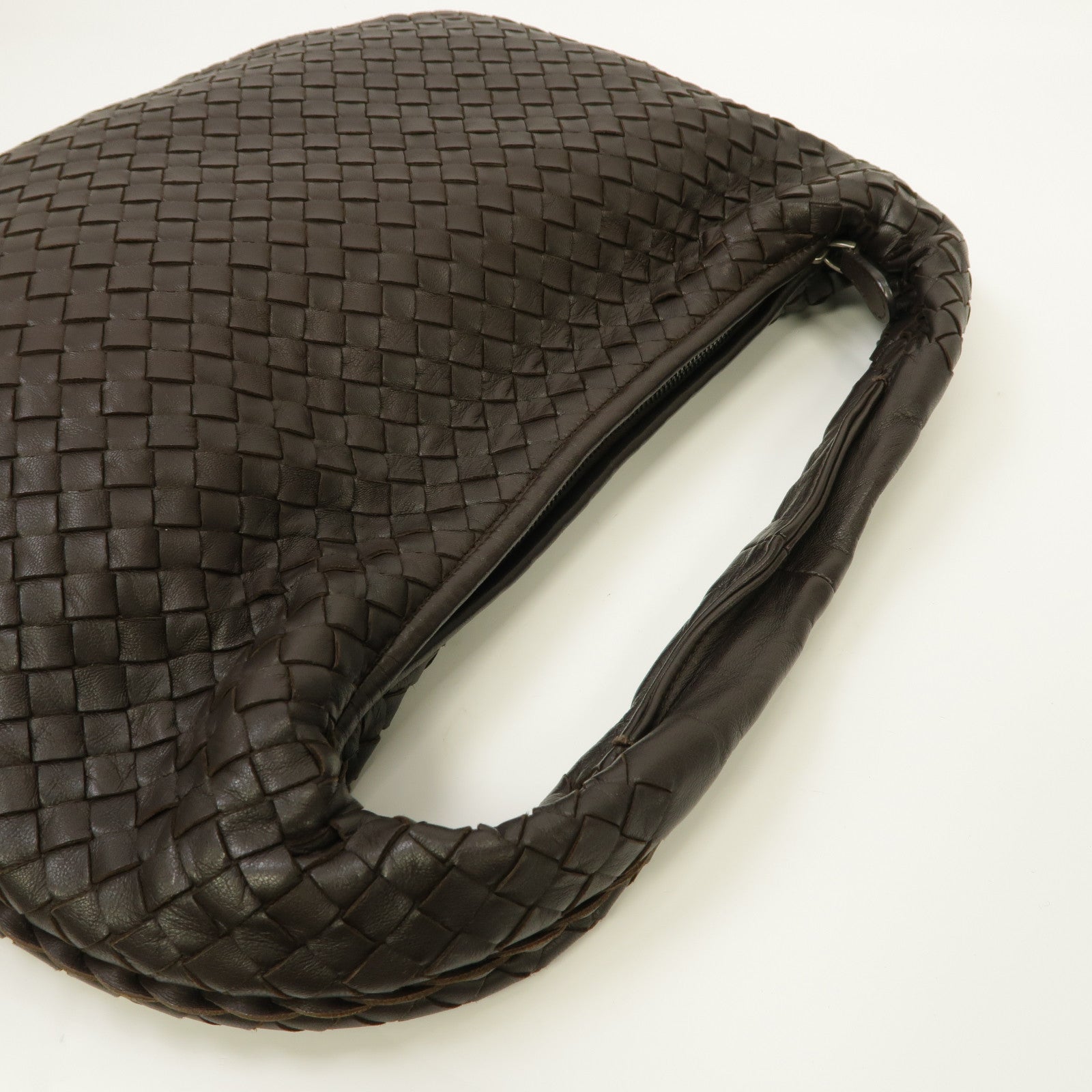BOTTEGA VENETA 織紋皮革Shoulder Bag肩背袋啡色