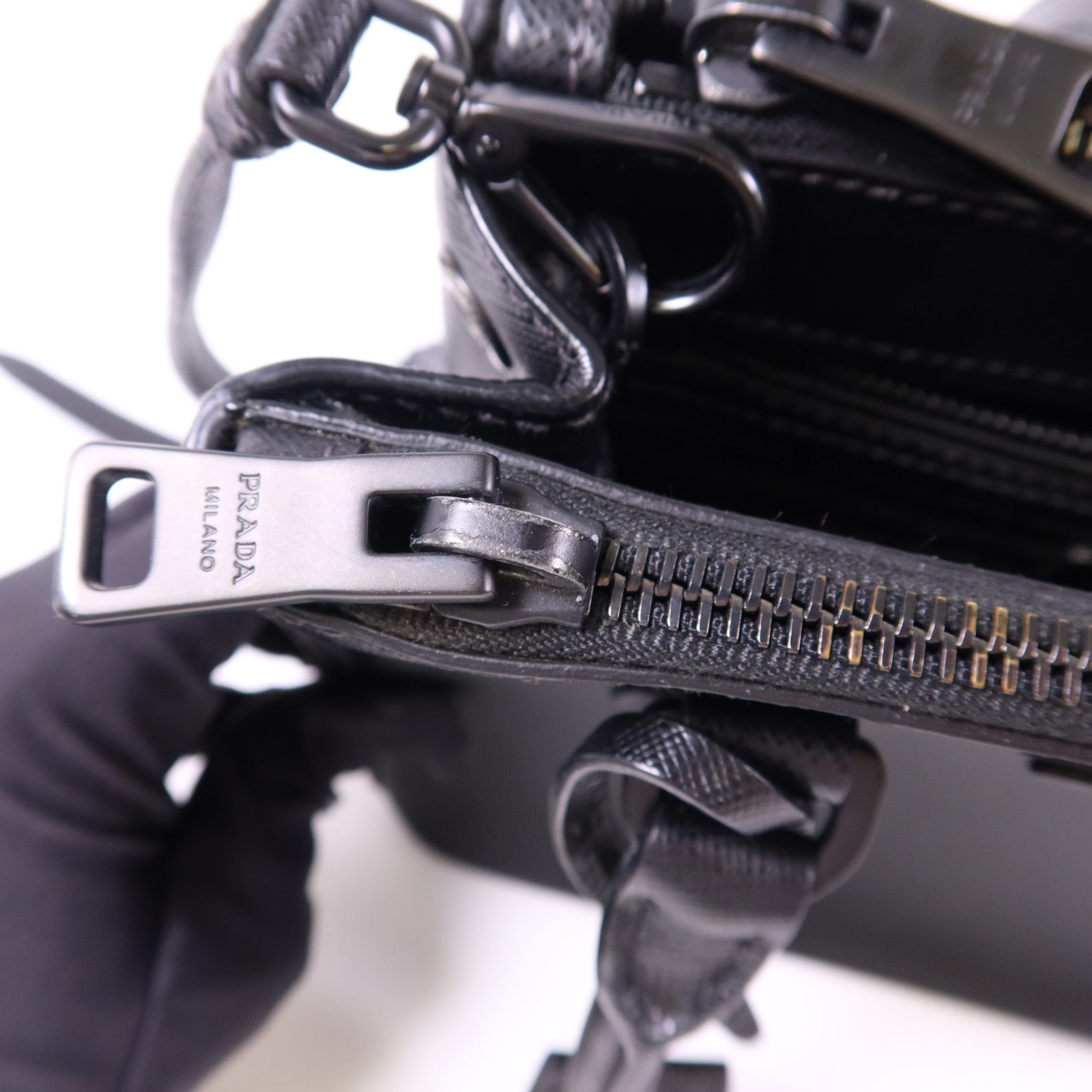 PRADA Saffiano皮革Galleria Nano手挽肩背兩用袋