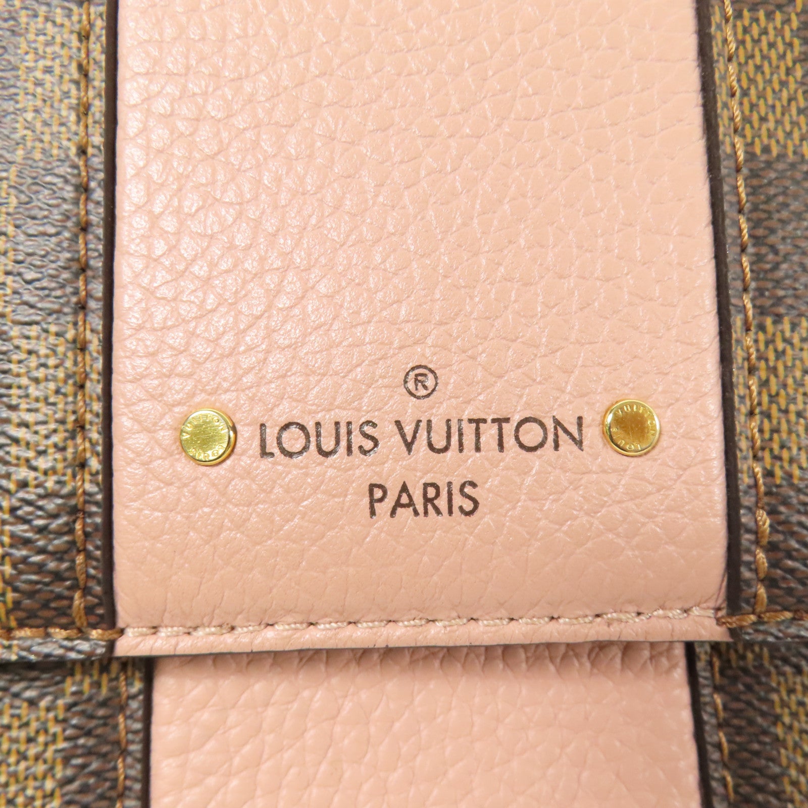 LOUIS VUITTON Damier Bond Street Magnolia金扣手挽肩背兩用袋