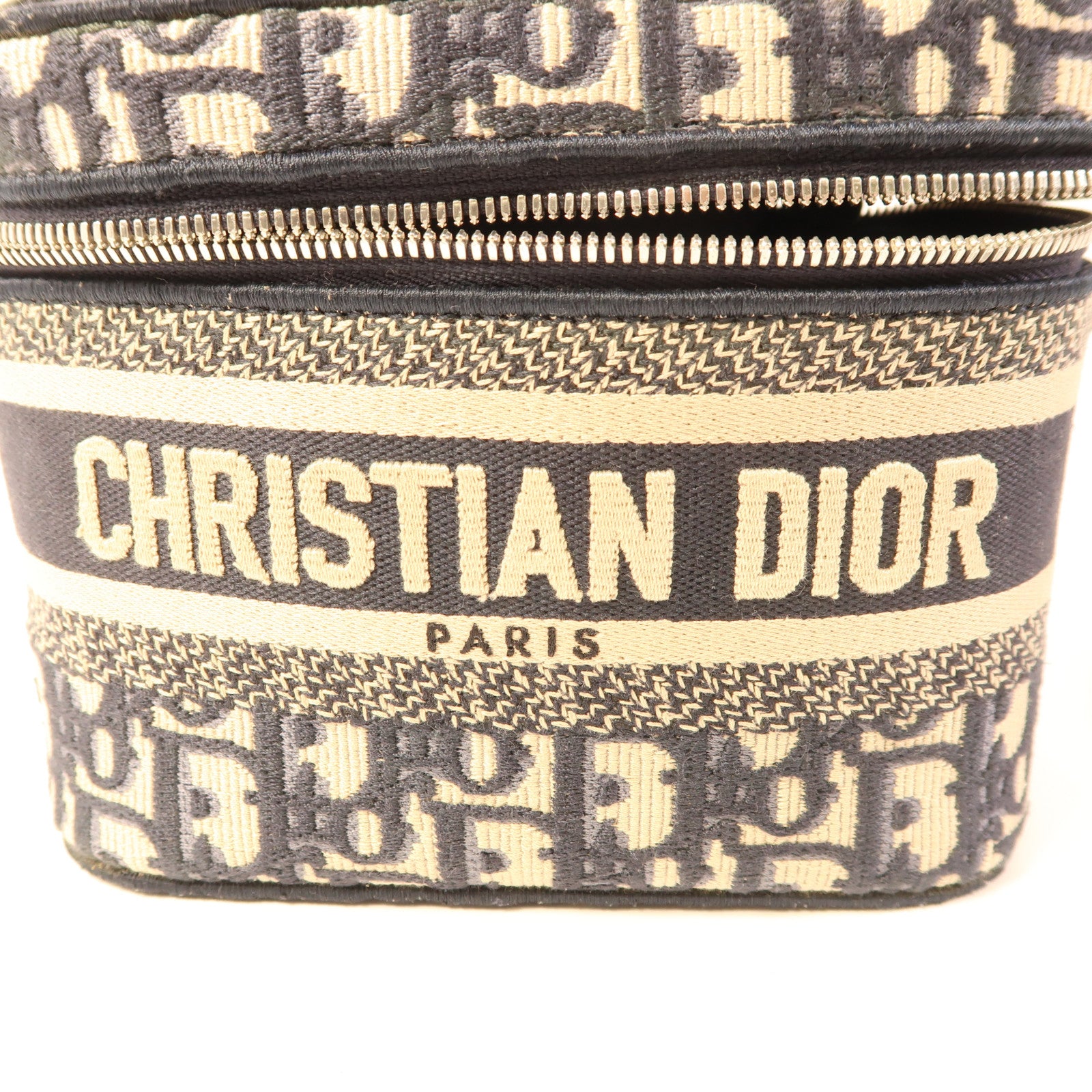 Dior 帆布Dior Travel Vanity Case銀扣手挽肩背兩用袋