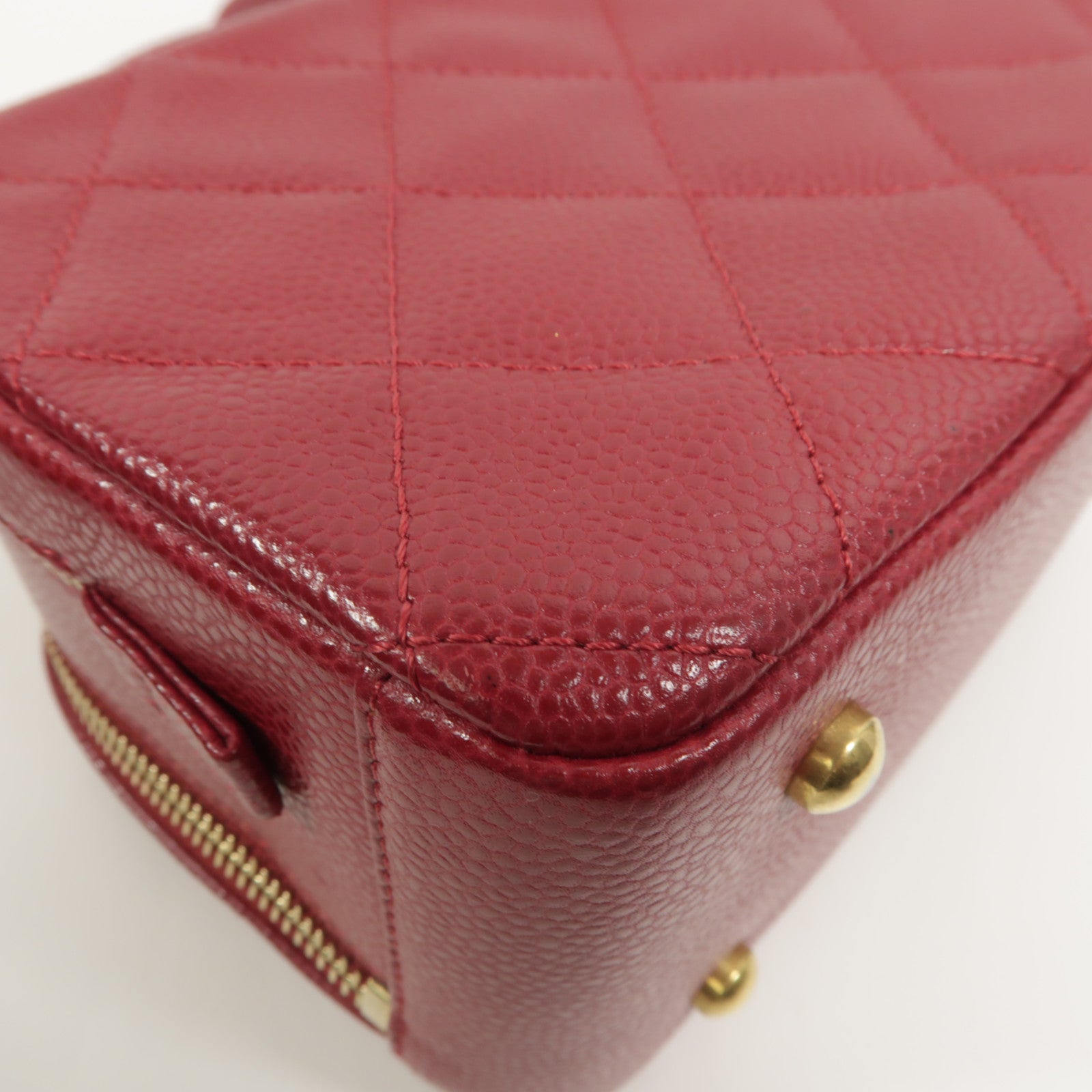 CHANEL 牛皮皮革Top Handle Camera Bag鏈帶肩背袋