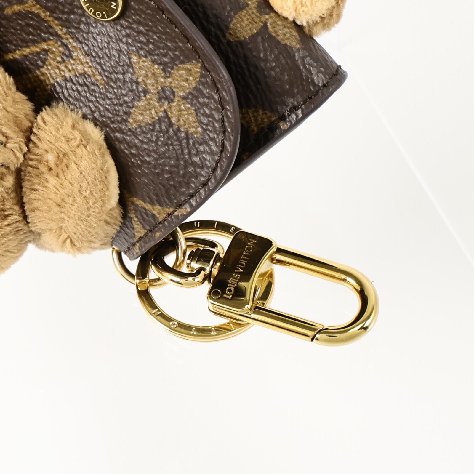 LOUIS VUITTON Monogram/Plush LV Cute Cat Pouch Earphone Case耳機套