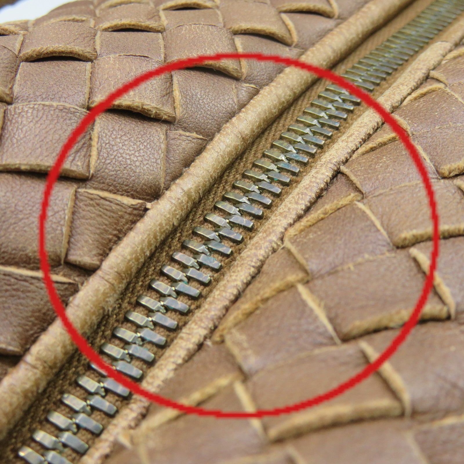 BOTTEGA VENETA 织纹皮革Shoulder Bag肩背袋啡色