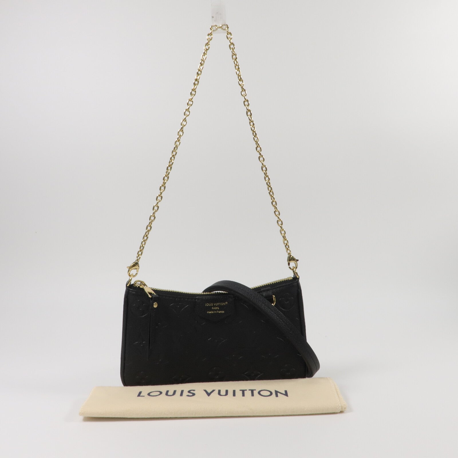 LOUIS VUITTON Monogram Empreinte Easy Pouch On Strap手挽肩背兩用袋