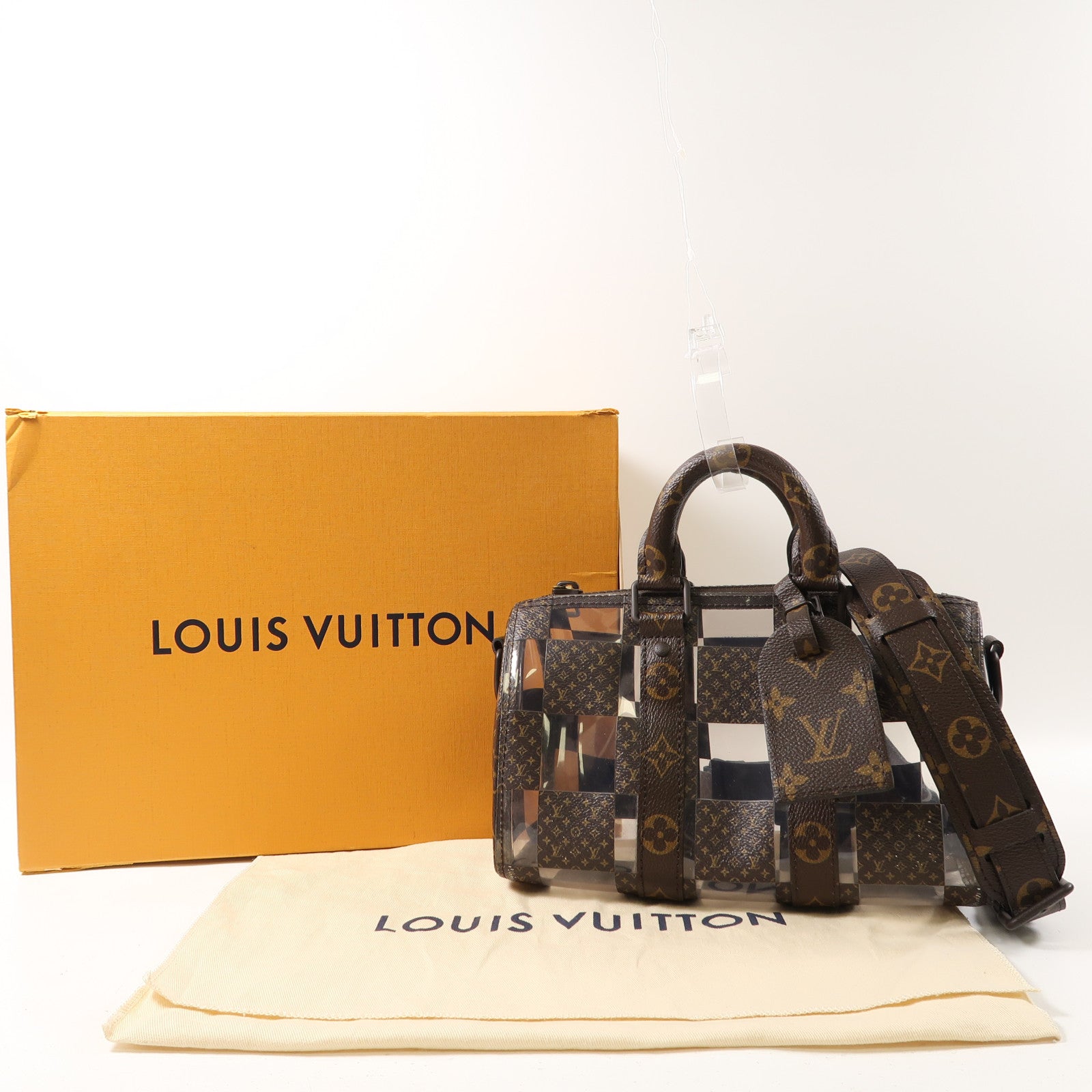 LOUIS VUITTON Monogram Chess Bandouliere 25手挽肩背兩用袋啡色