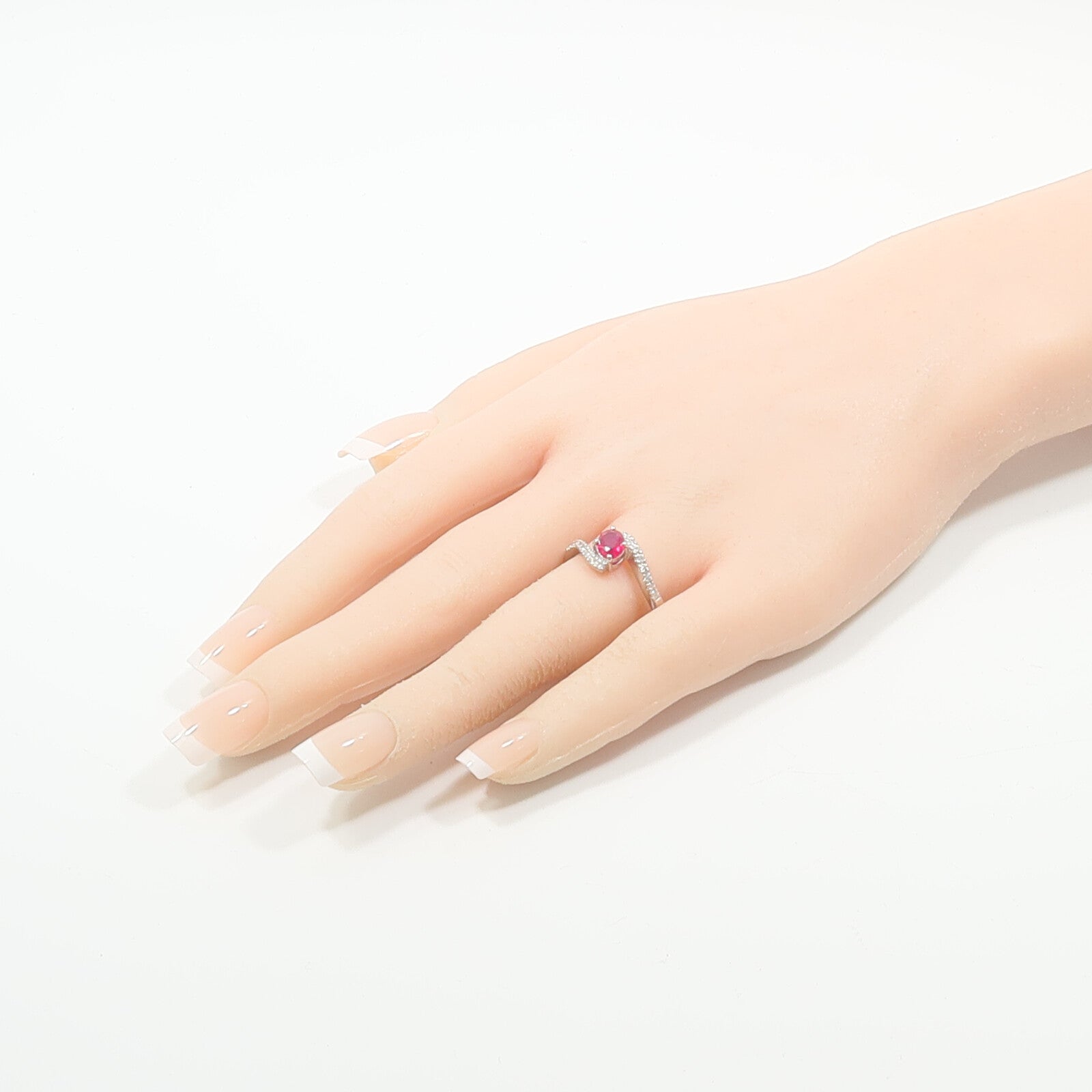 JEWELRY PT900鉑金Ruby Diamond Ring紅寶石/鑽石戒指