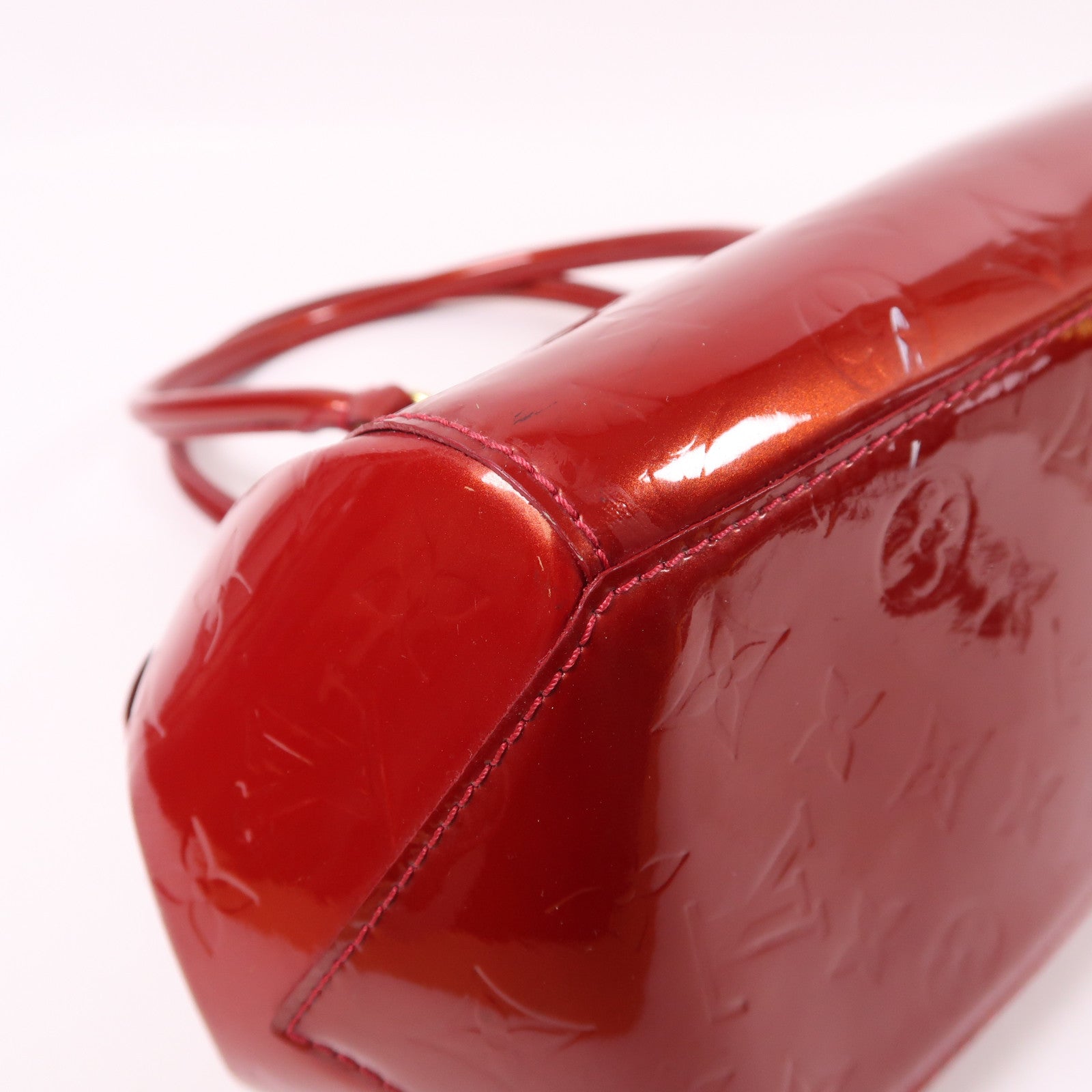 LOUIS VUITTON Monogram Vernis Sherwood金扣手挽袋