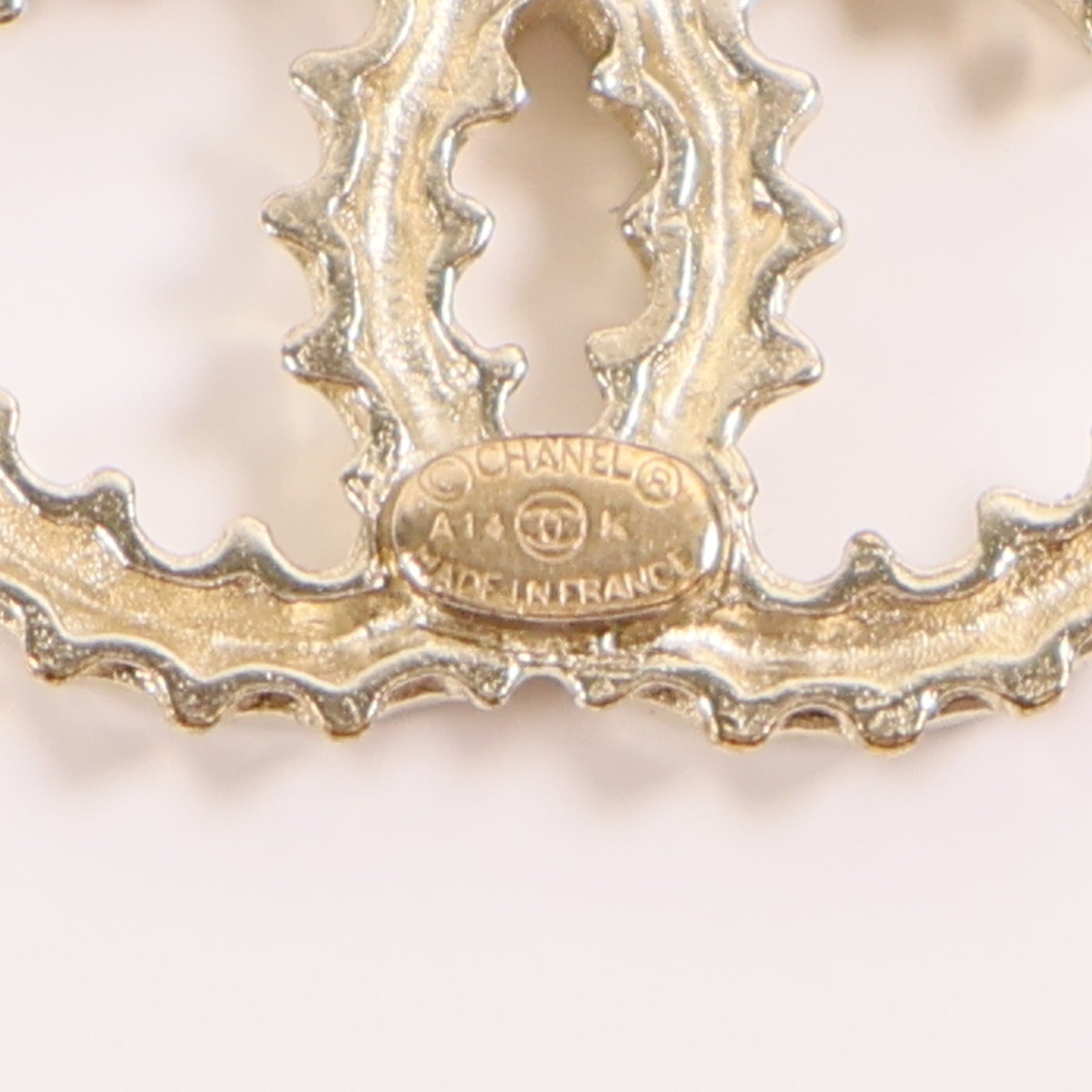 CHANEL CC Earrings Metal Gold
