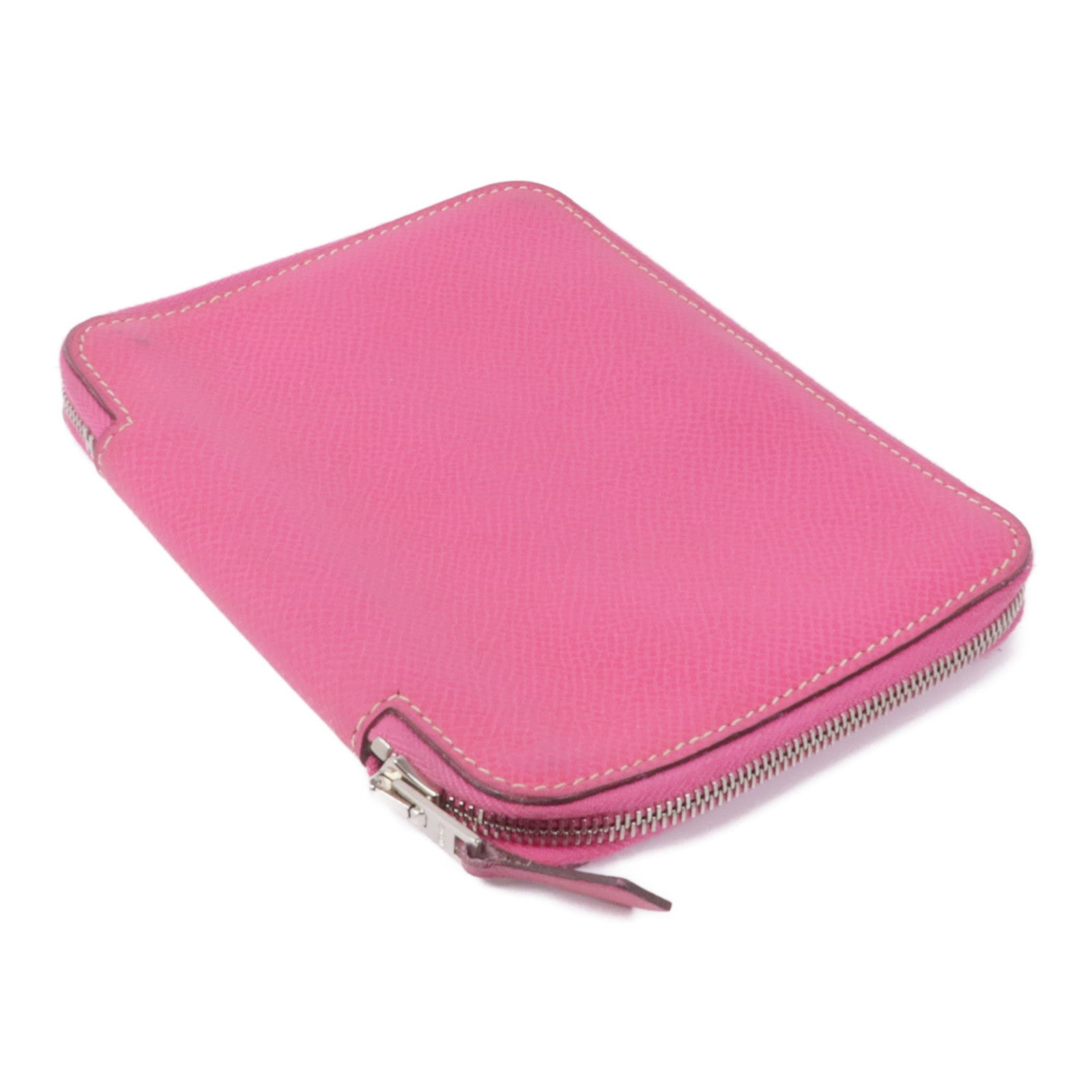 HERMES Epsom皮革Wallet銀扣錢包Rose Tyrien