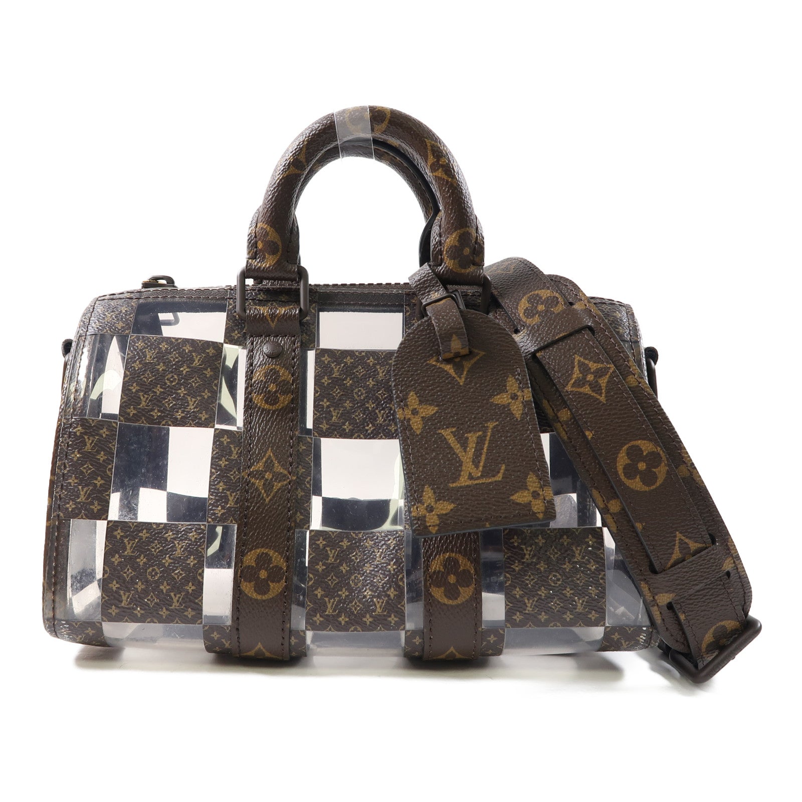LOUIS VUITTON Monogram Chess Bandouliere 25手挽肩背兩用袋啡色
