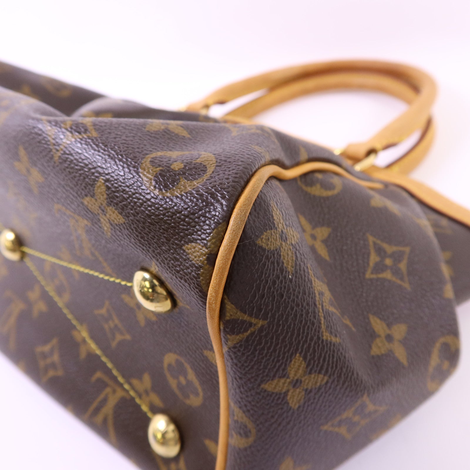 LOUIS VUITTON Monogram Tivoli PM金扣手挽袋