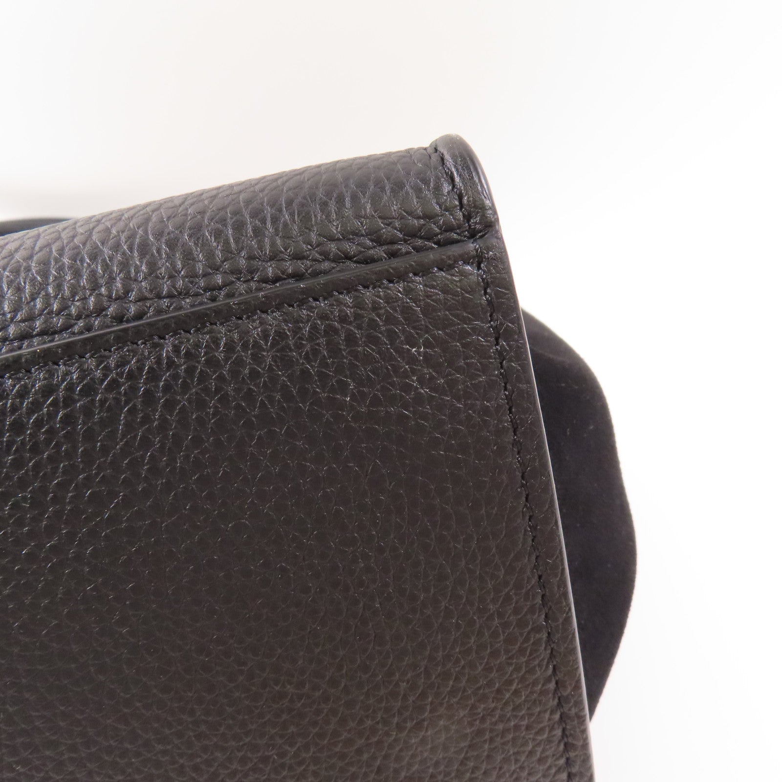 CELINE 牛皮皮革Trapeze銀扣手挽肩背兩用袋
