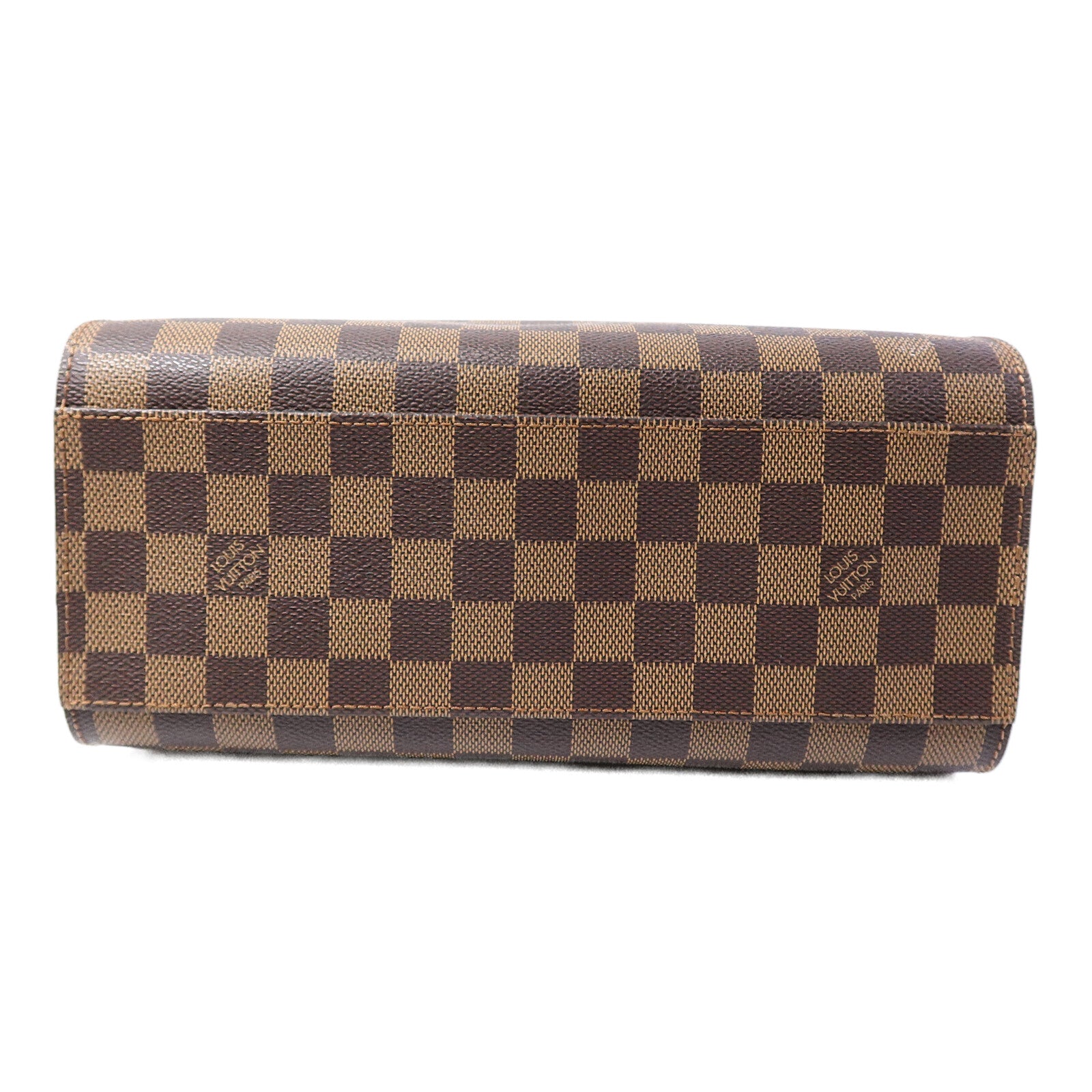 LOUIS VUITTON Damier Triana金扣手挽袋