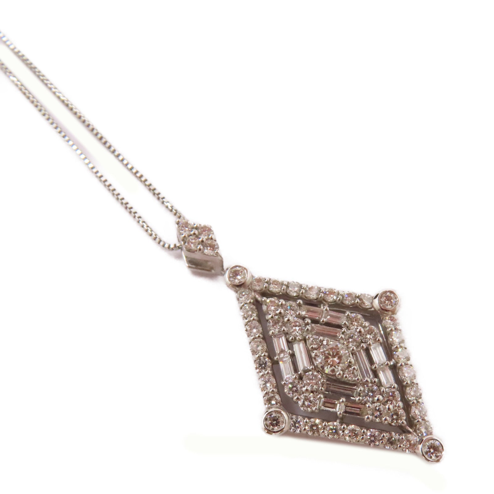 JEWELRY 【激減優惠】PT900鉑金/18K白金/1ct鑽石Diamond Necklace項鏈