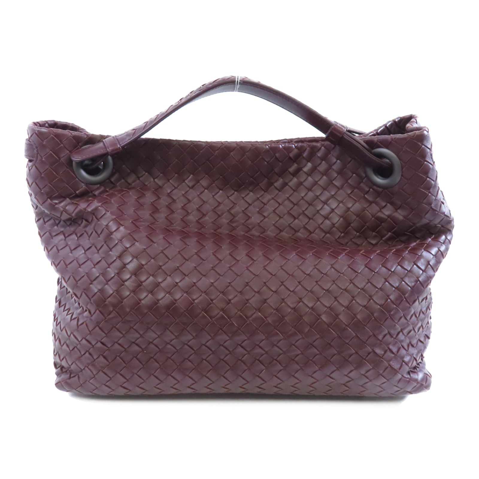 BOTTEGA VENETA 織紋皮革Handbag手挽袋棕色