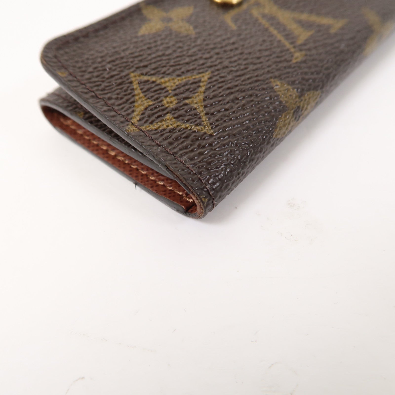 LOUIS VUITTON 【激減優惠】Monogram Key Holder金扣鑰匙扣啡色