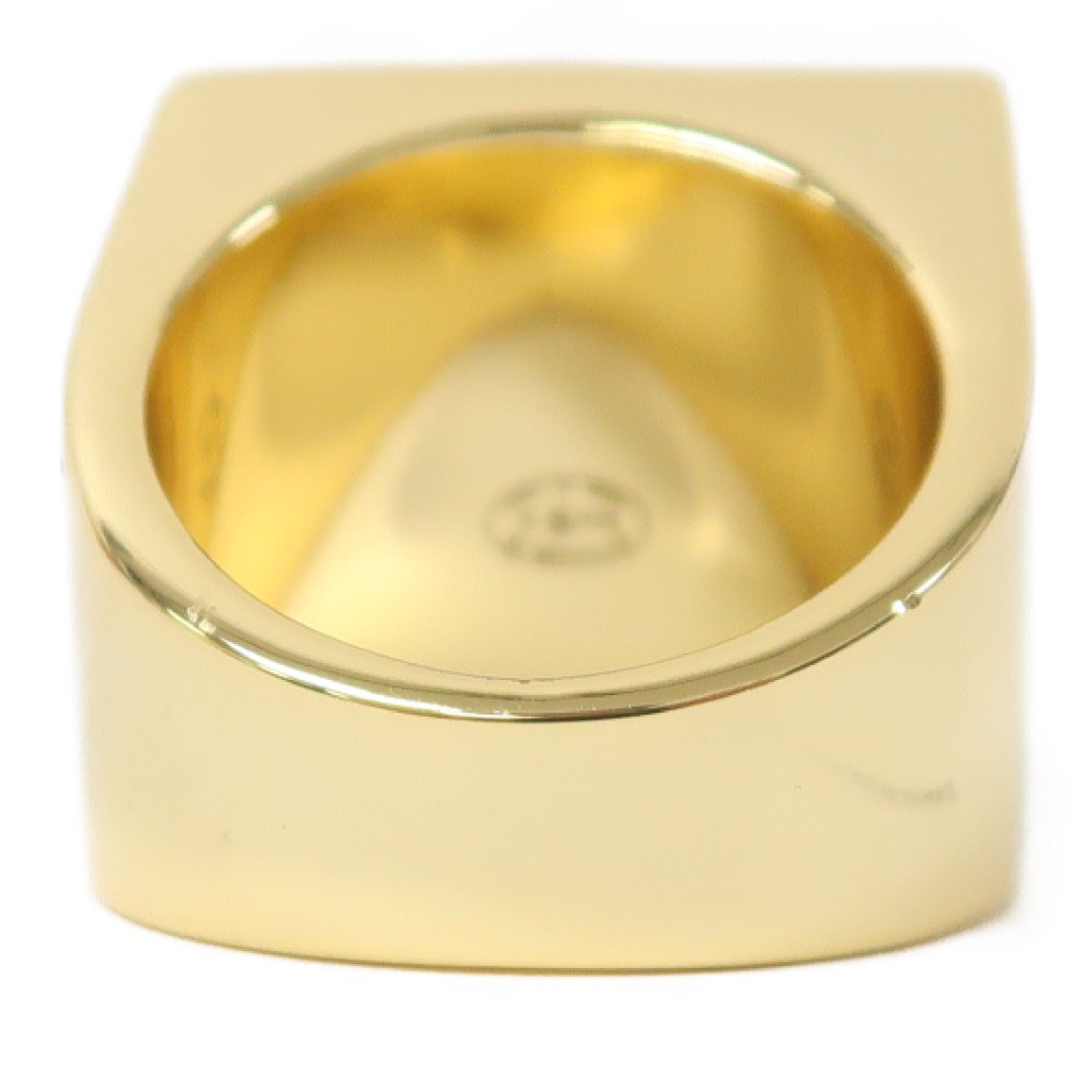 CHANEL 金屬Ring戒指金色/粉紅色US#5.75