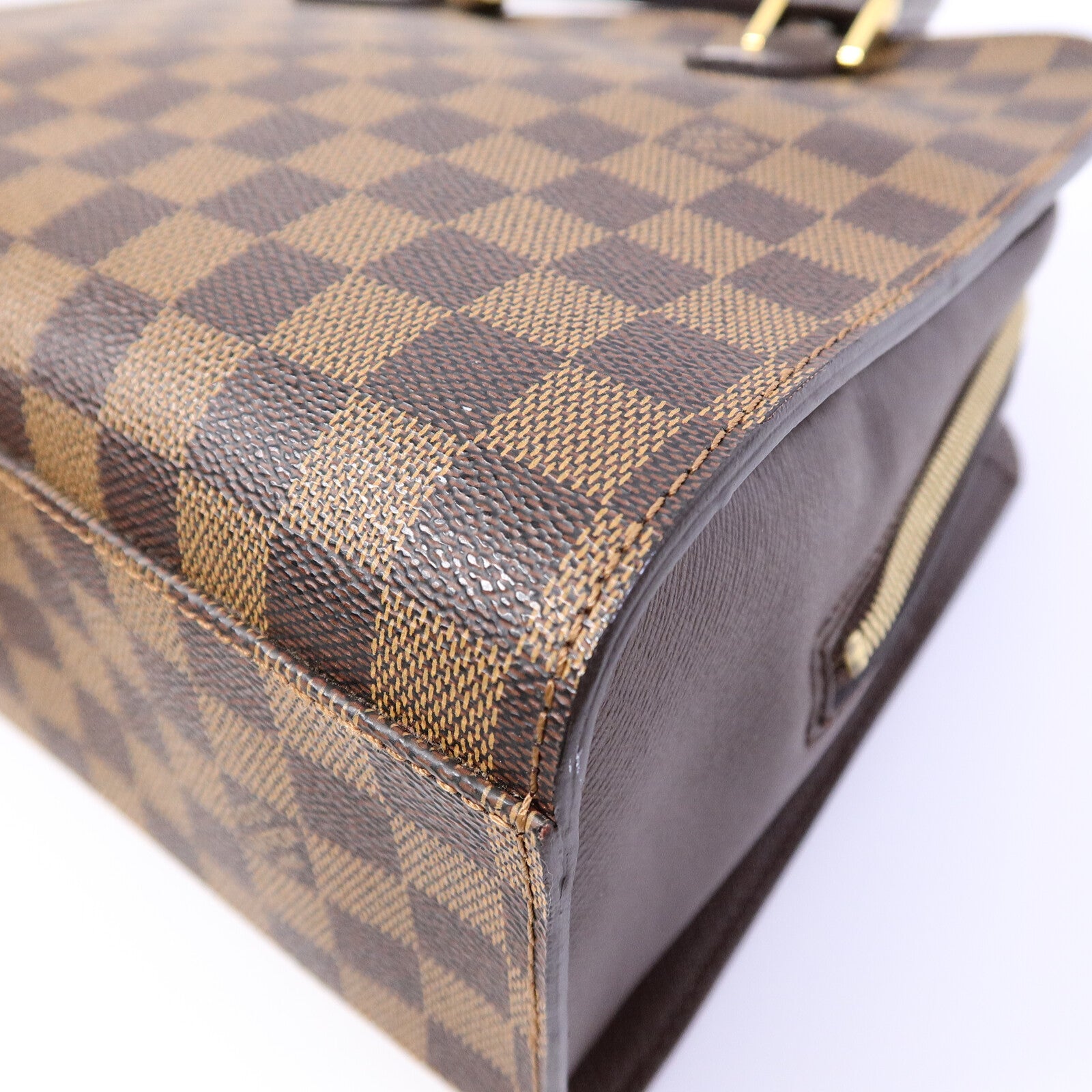 LOUIS VUITTON Damier Triana金扣手挽袋