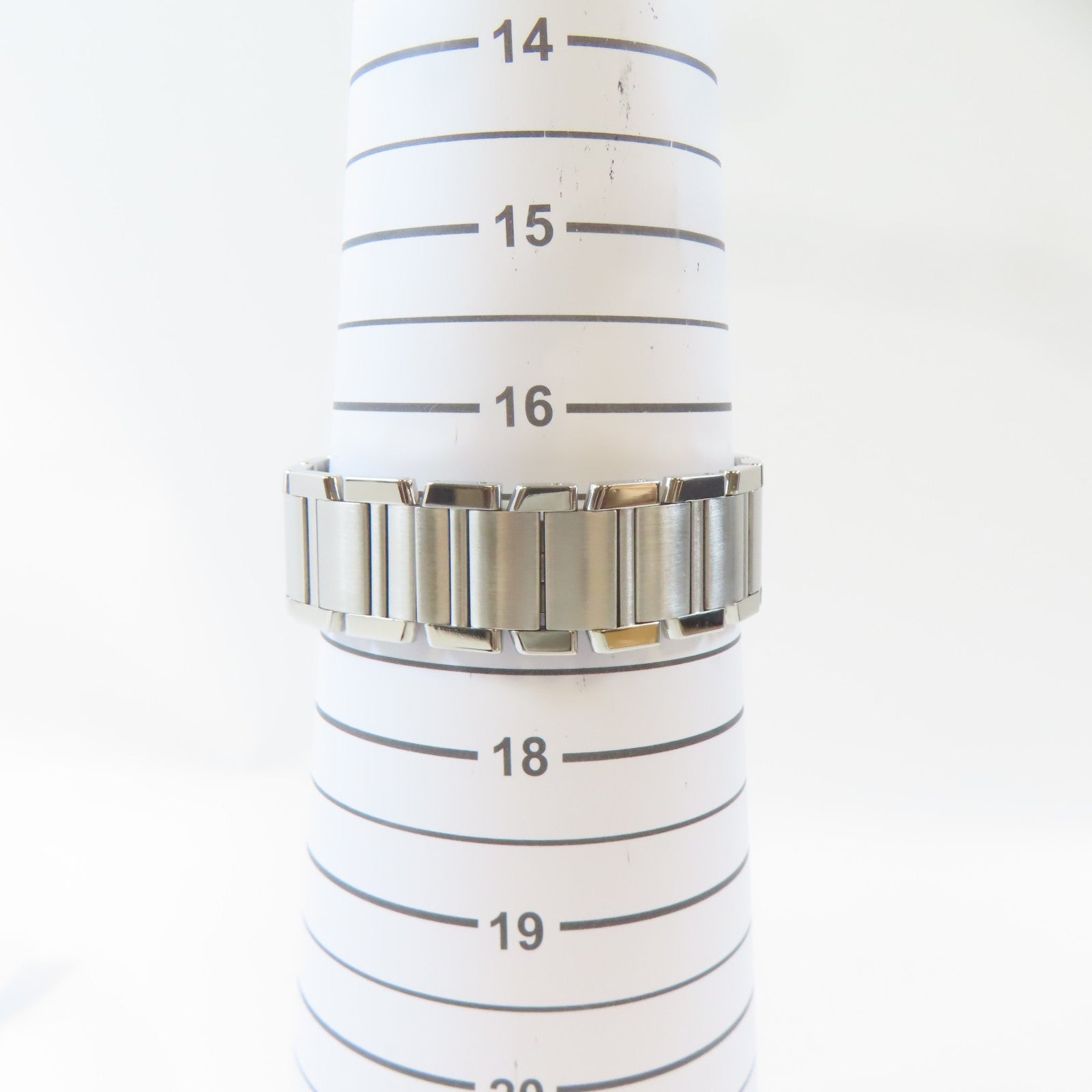 CARTIER Tank Francaise不鏽鋼手錶自動機芯白色#16.75cm