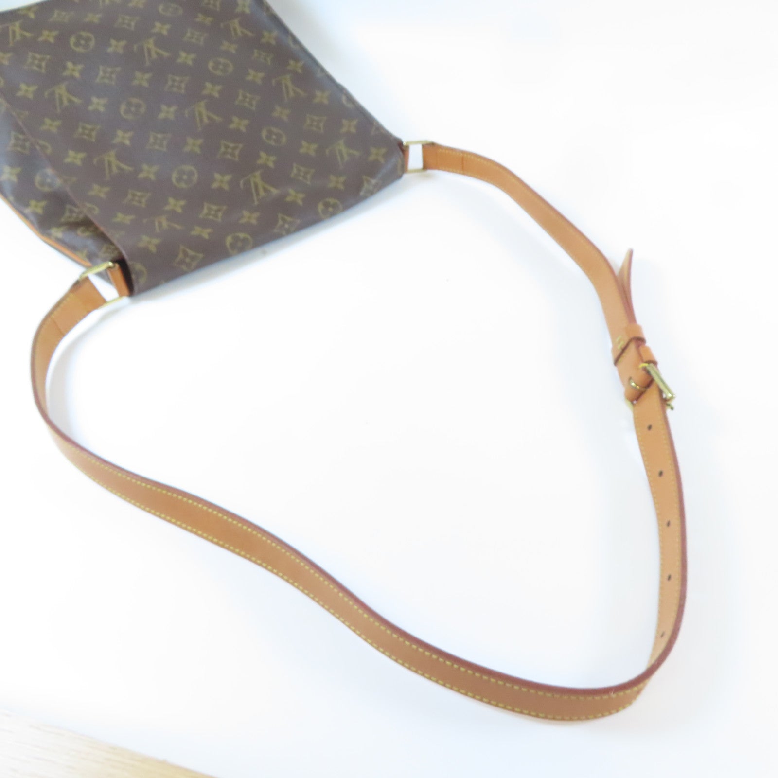 LOUIS VUITTON 【激減優惠】Monogram Musette Crossbody金扣肩背袋啡色