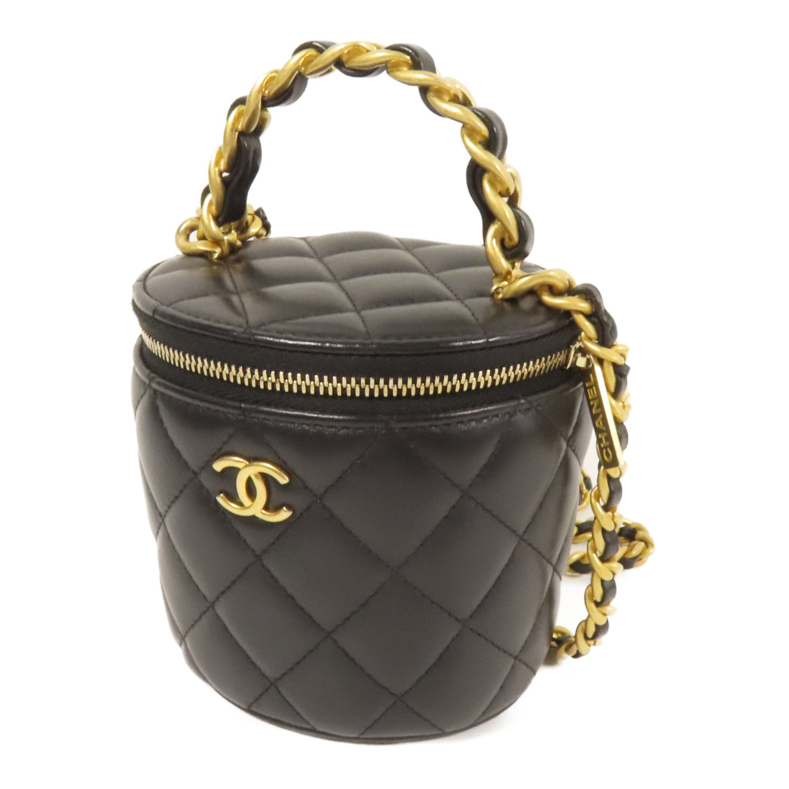 CHANEL 【激減優惠】牛皮皮革Chain Shoulder金扣手挽肩背兩用袋