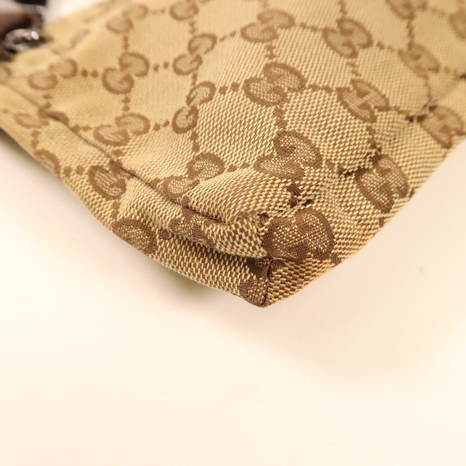 GUCCI 帆布Waist Bag銀扣腰包