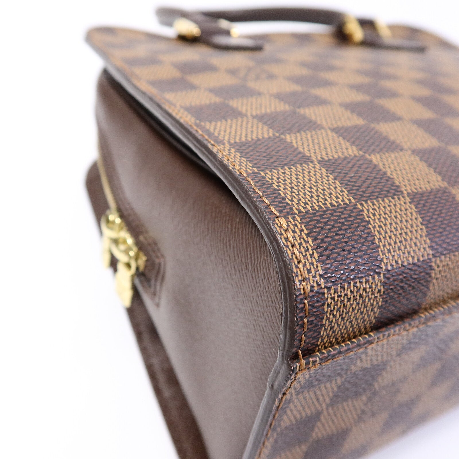 LOUIS VUITTON Damier Triana金扣手挽袋