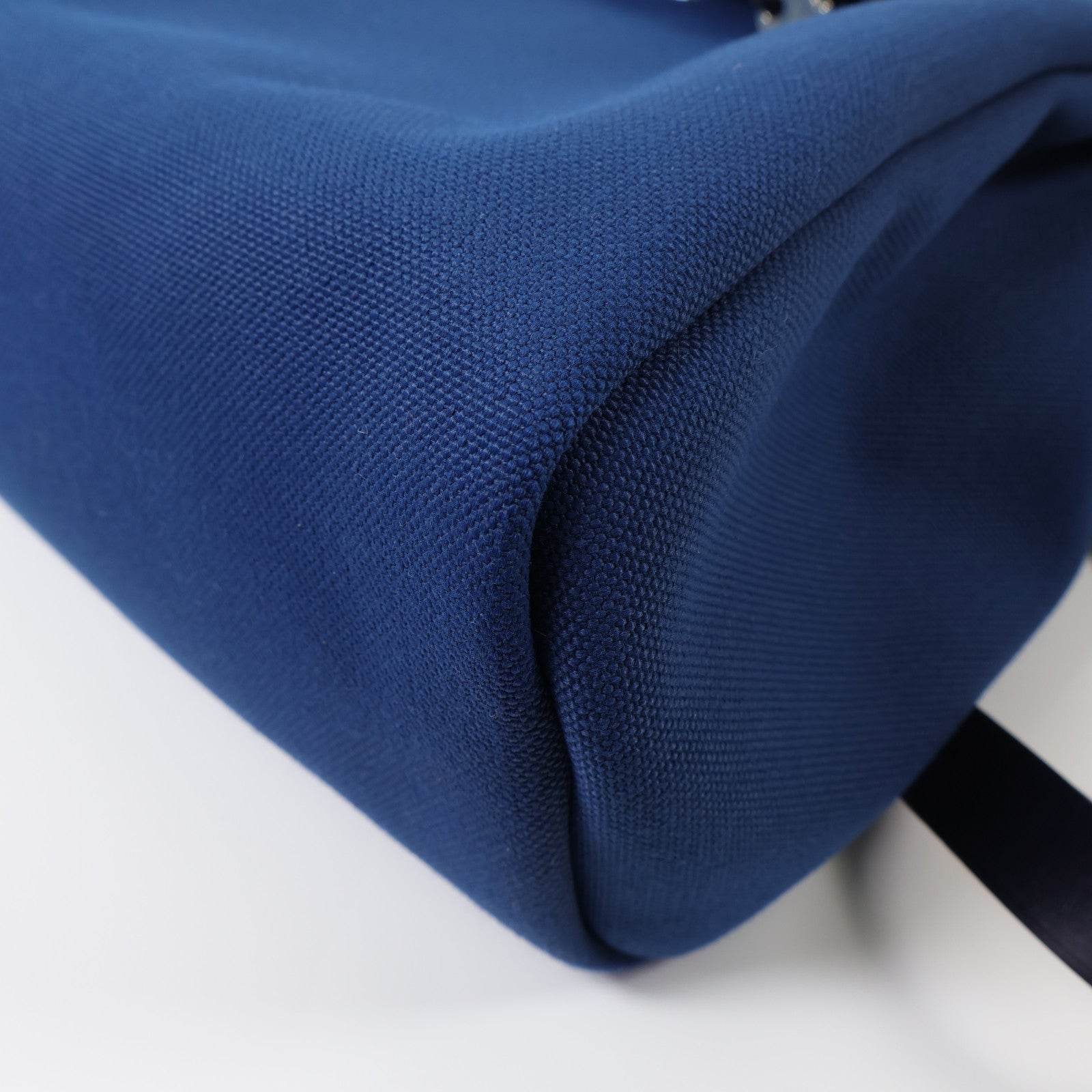 HERMES 帆布Herbag PM手挽肩背兩用袋Bleu Outremer