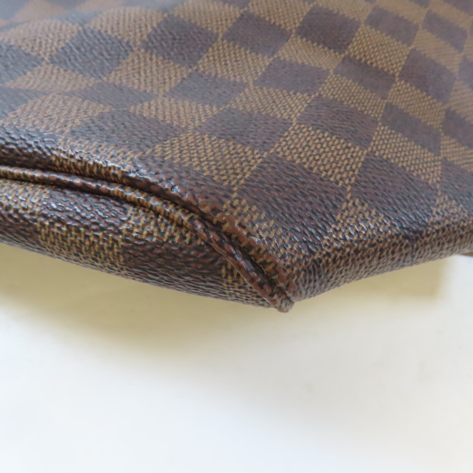 LOUIS VUITTON Damier Neverfull GM金扣手挽袋啡色