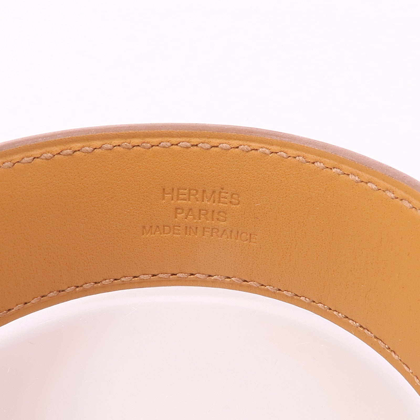 HERMES Swift皮革Collier De Chien 24 Bracelet金扣手鐲Nata