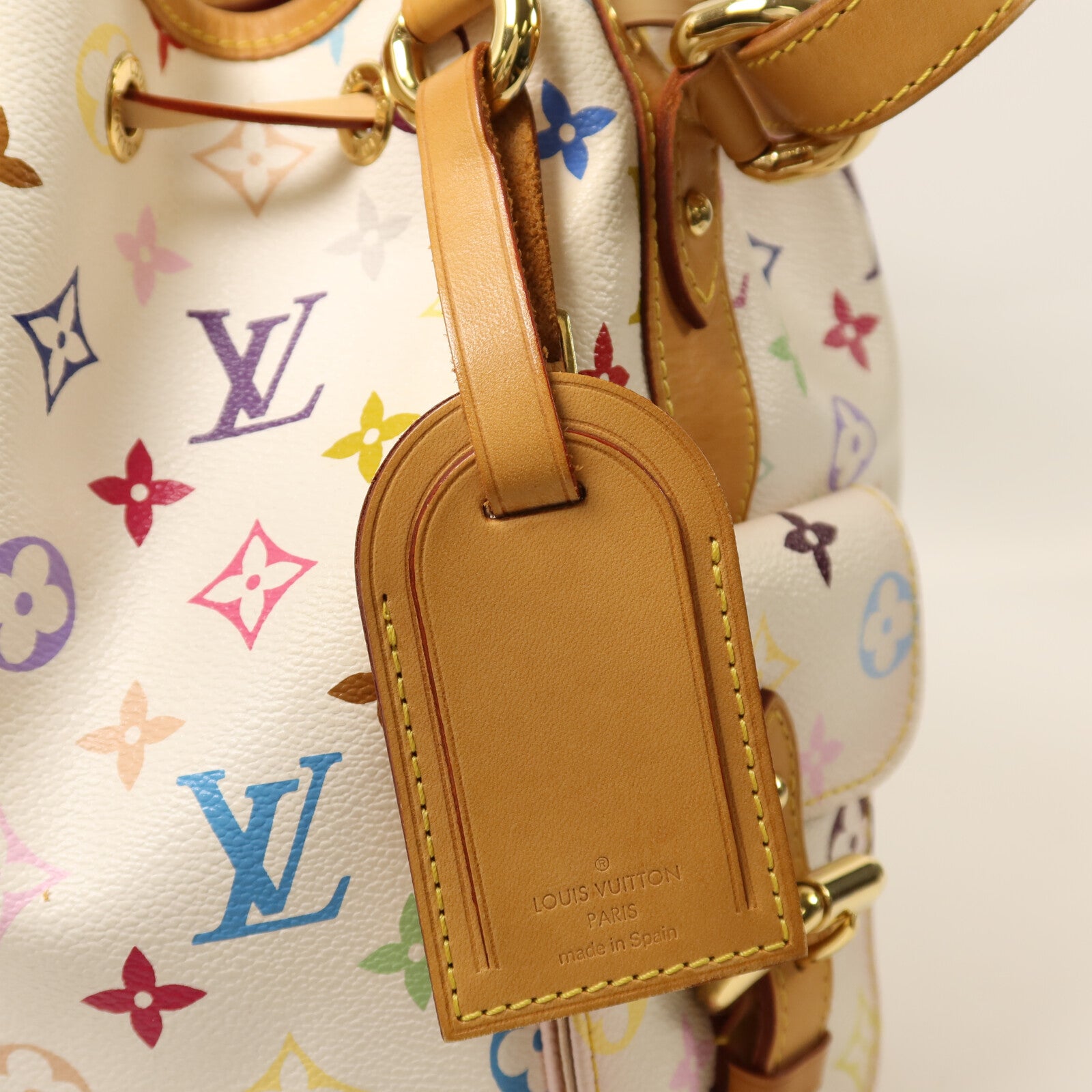 LOUIS VUITTON Monogram Multicolore Petit Noe金扣肩背袋